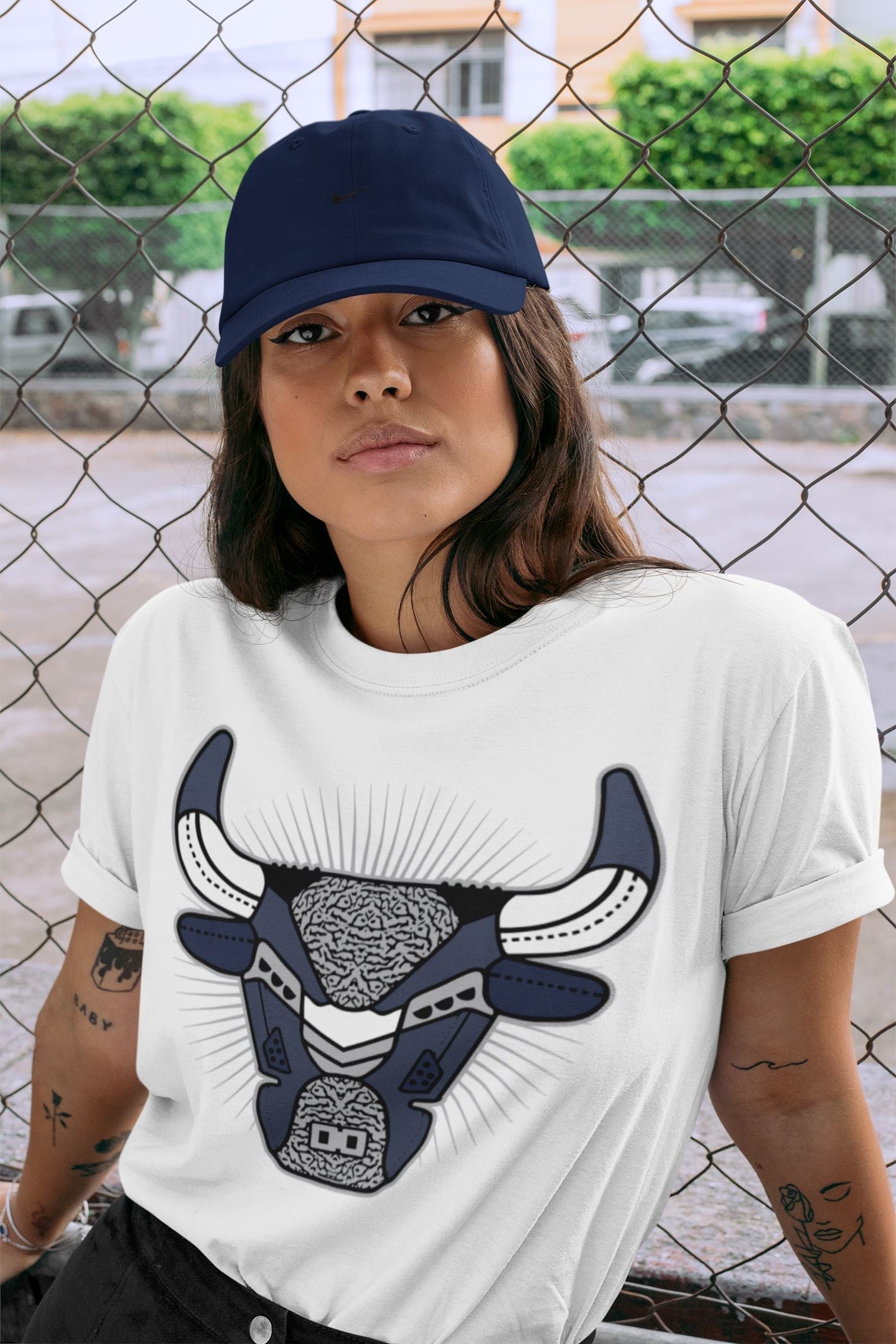 Jordan 3 Midnight Navy Shirt To Match Jordans Bull Head Sneaker Tees Jordan 3 Midnight Navy Drip Gear Zone Sneaker Matching Clothing Unisex Shirts