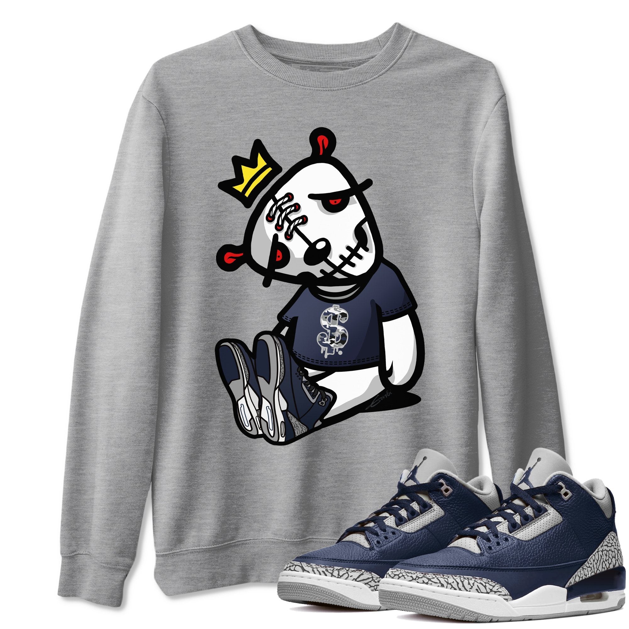 Jordan 3 Midnight Navy Shirt To Match Jordans Dead Dolls Sneaker Tees Jordan 3 Midnight Navy Drip Gear Zone Sneaker Matching Clothing Unisex Shirts