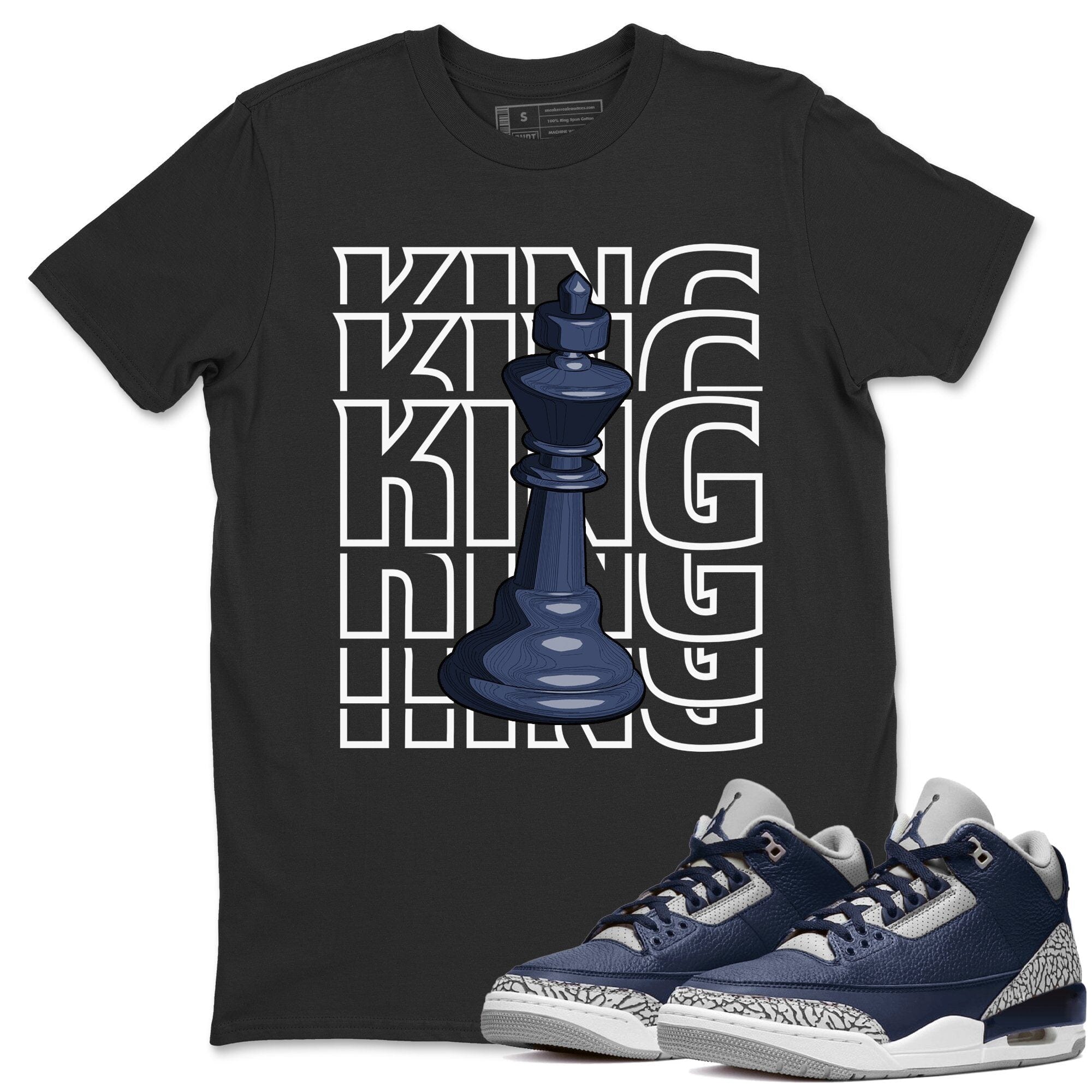 Jordan 3 Midnight Navy Shirt To Match Jordans King Sneaker Tees Jordan 3 Midnight Navy Drip Gear Zone Sneaker Matching Clothing Unisex Shirts