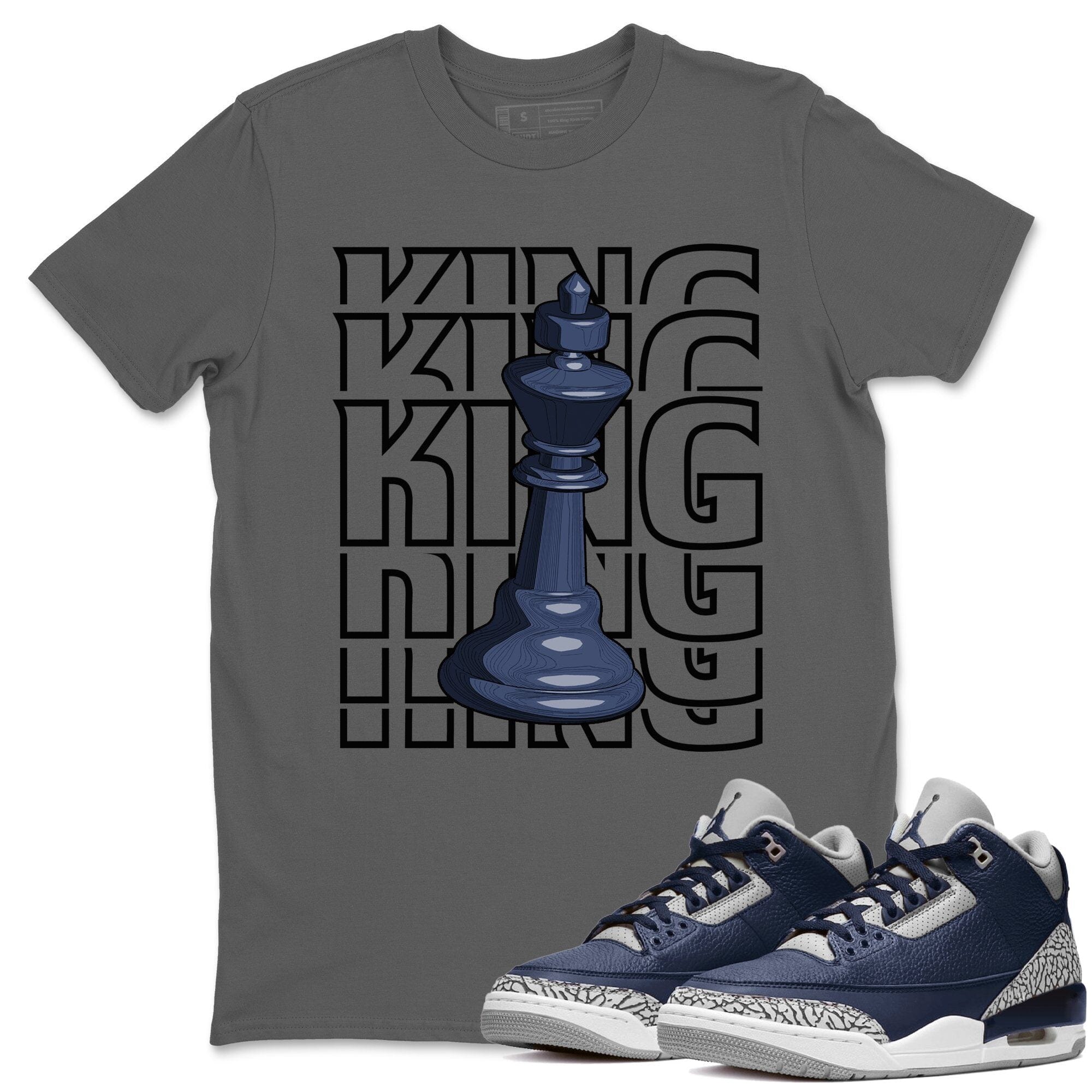 Jordan 3 Midnight Navy Shirt To Match Jordans King Sneaker Tees Jordan 3 Midnight Navy Drip Gear Zone Sneaker Matching Clothing Unisex Shirts