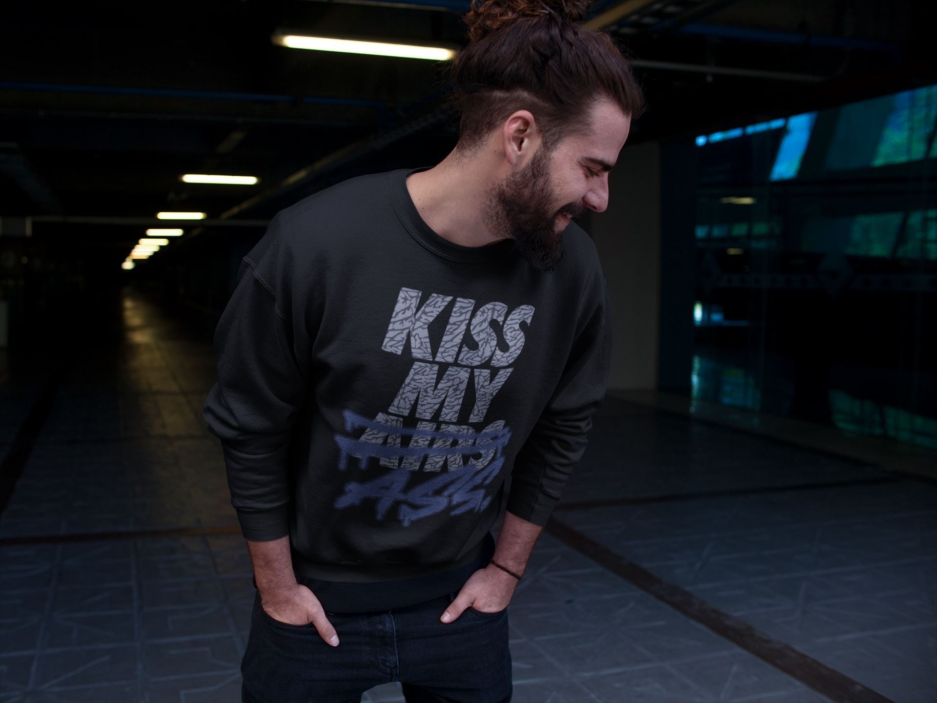 Jordan 3 Midnight Navy Shirt To Match Jordans Kiss My Ass Sneaker Tees Jordan 3 Midnight Navy Drip Gear Zone Sneaker Matching Clothing Unisex Shirts