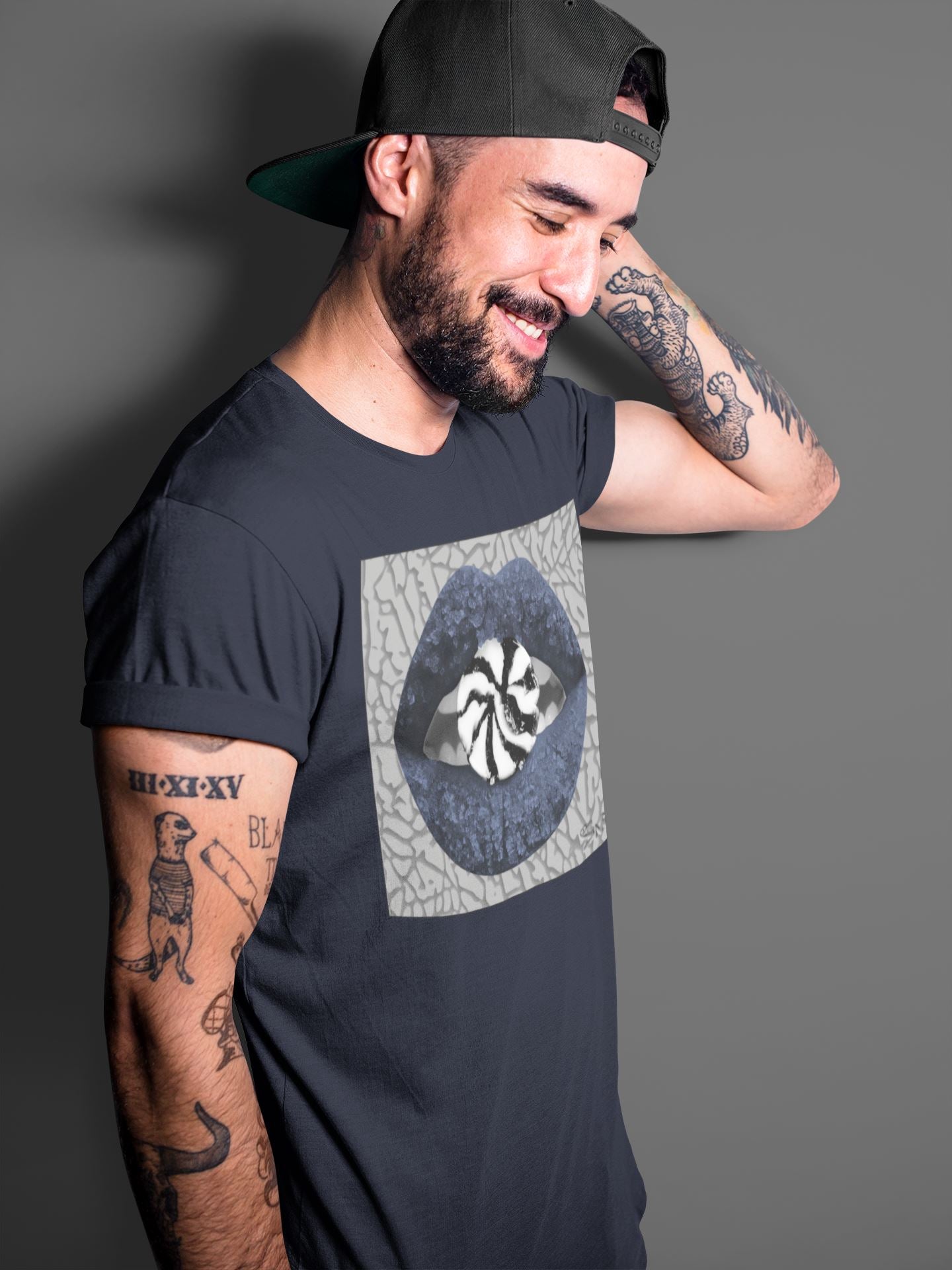 Jordan 3 Midnight Navy Shirt To Match Jordans Lips Candy Sneaker Tees Jordan 3 Midnight Navy Drip Gear Zone Sneaker Matching Clothing Unisex Shirts