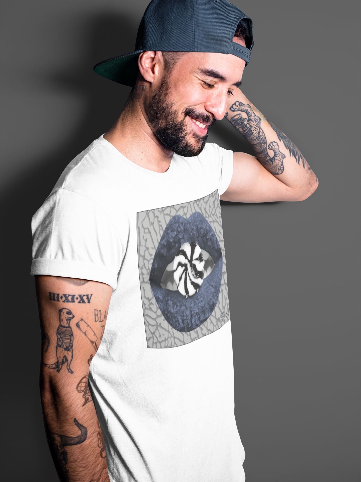 Jordan 3 Midnight Navy Shirt To Match Jordans Lips Candy Sneaker Tees Jordan 3 Midnight Navy Drip Gear Zone Sneaker Matching Clothing Unisex Shirts