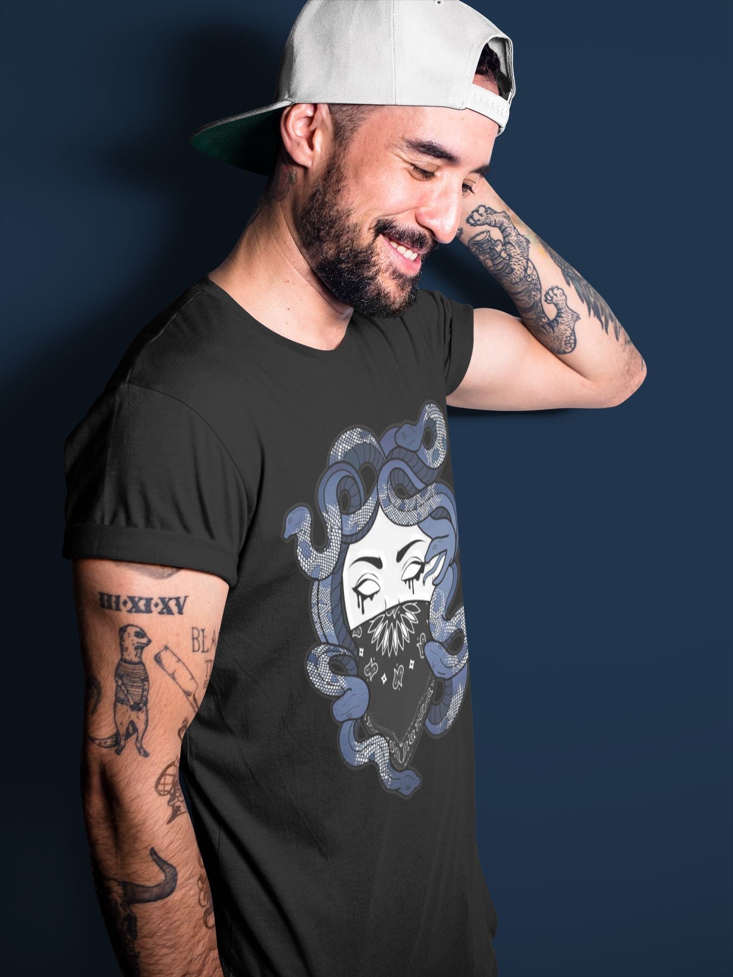 Jordan 3 Midnight Navy Shirt To Match Jordans Medusa Sneaker Tees Jordan 3 Midnight Navy Drip Gear Zone Sneaker Matching Clothing Unisex Shirts