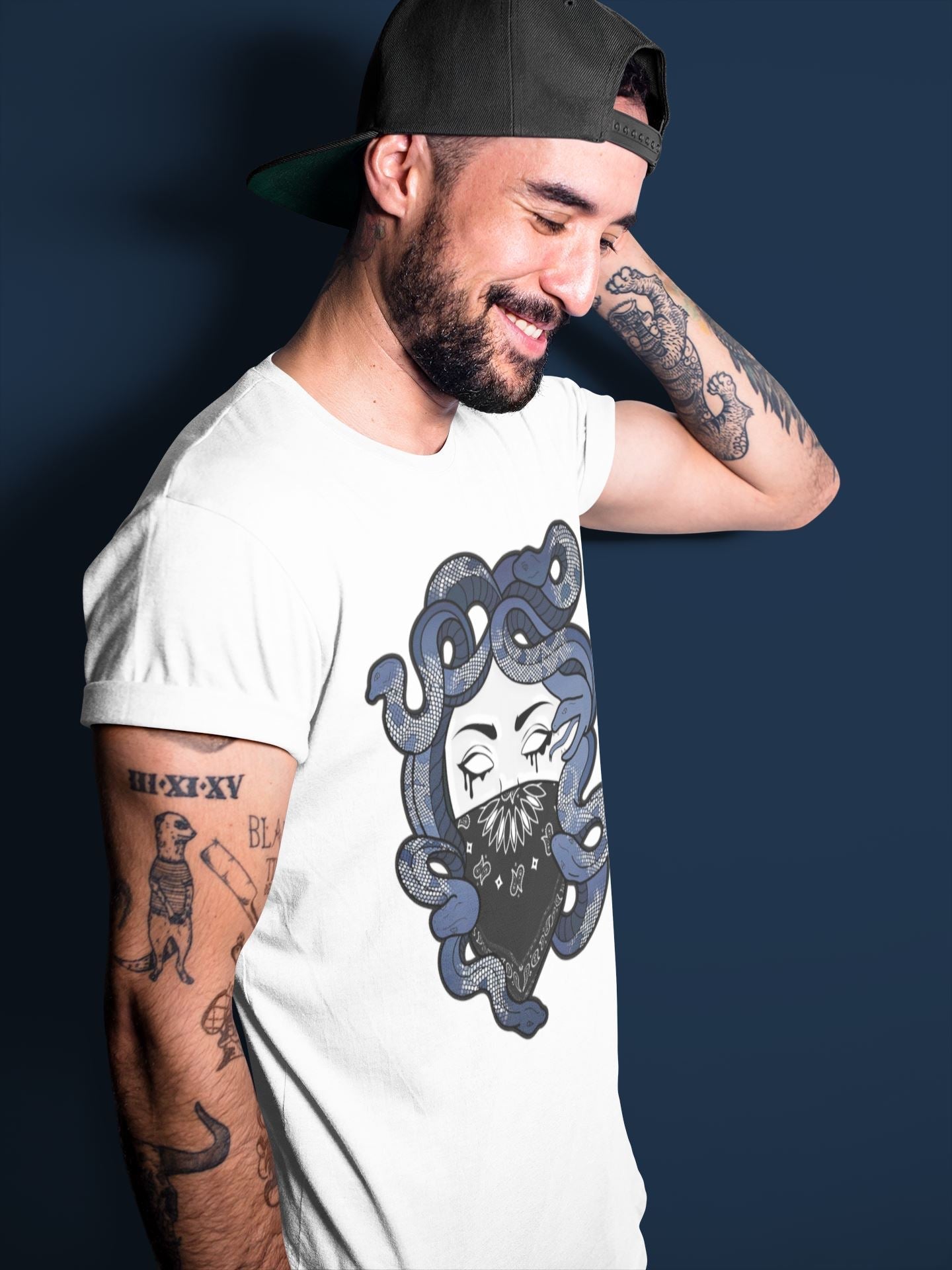 Jordan 3 Midnight Navy Shirt To Match Jordans Medusa Sneaker Tees Jordan 3 Midnight Navy Drip Gear Zone Sneaker Matching Clothing Unisex Shirts