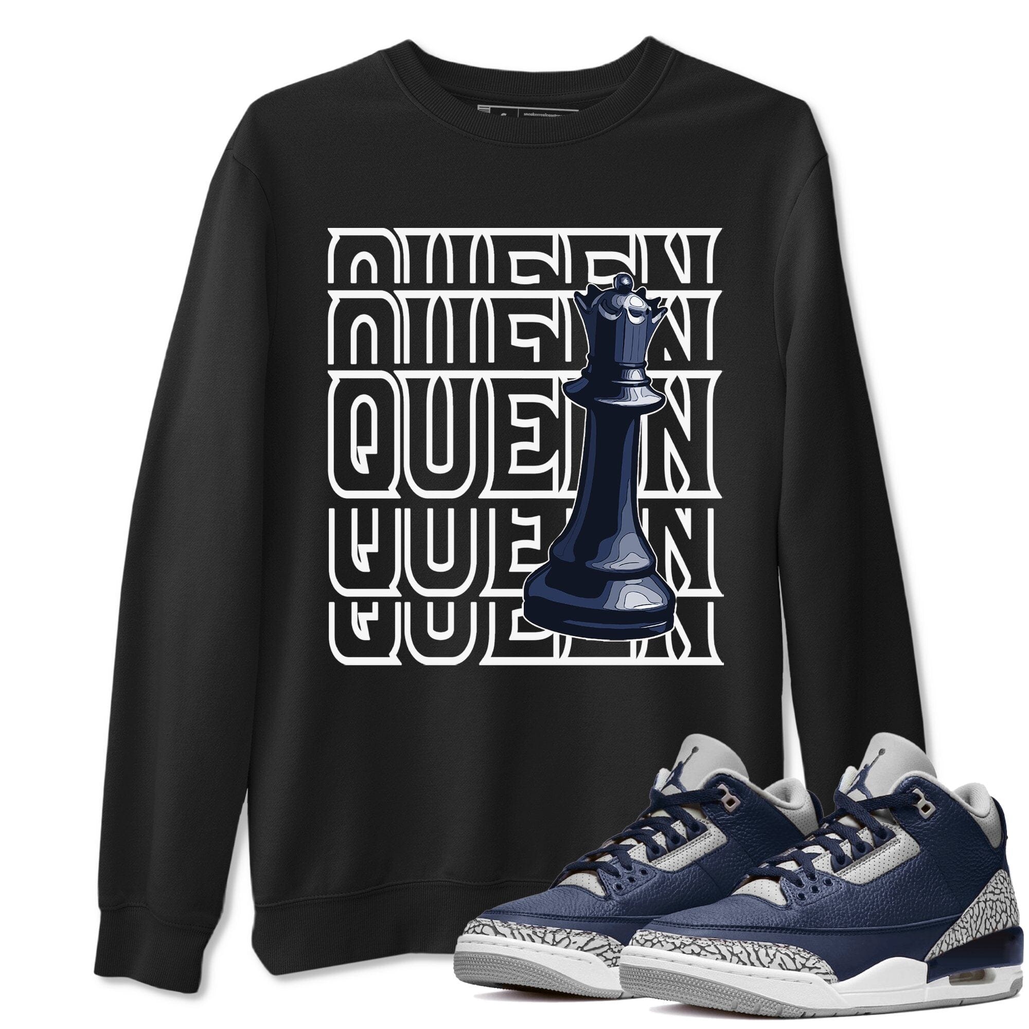 Jordan 3 Midnight Navy Shirt To Match Jordans Queen Sneaker Tees Jordan 3 Midnight Navy Drip Gear Zone Sneaker Matching Clothing Unisex Shirts