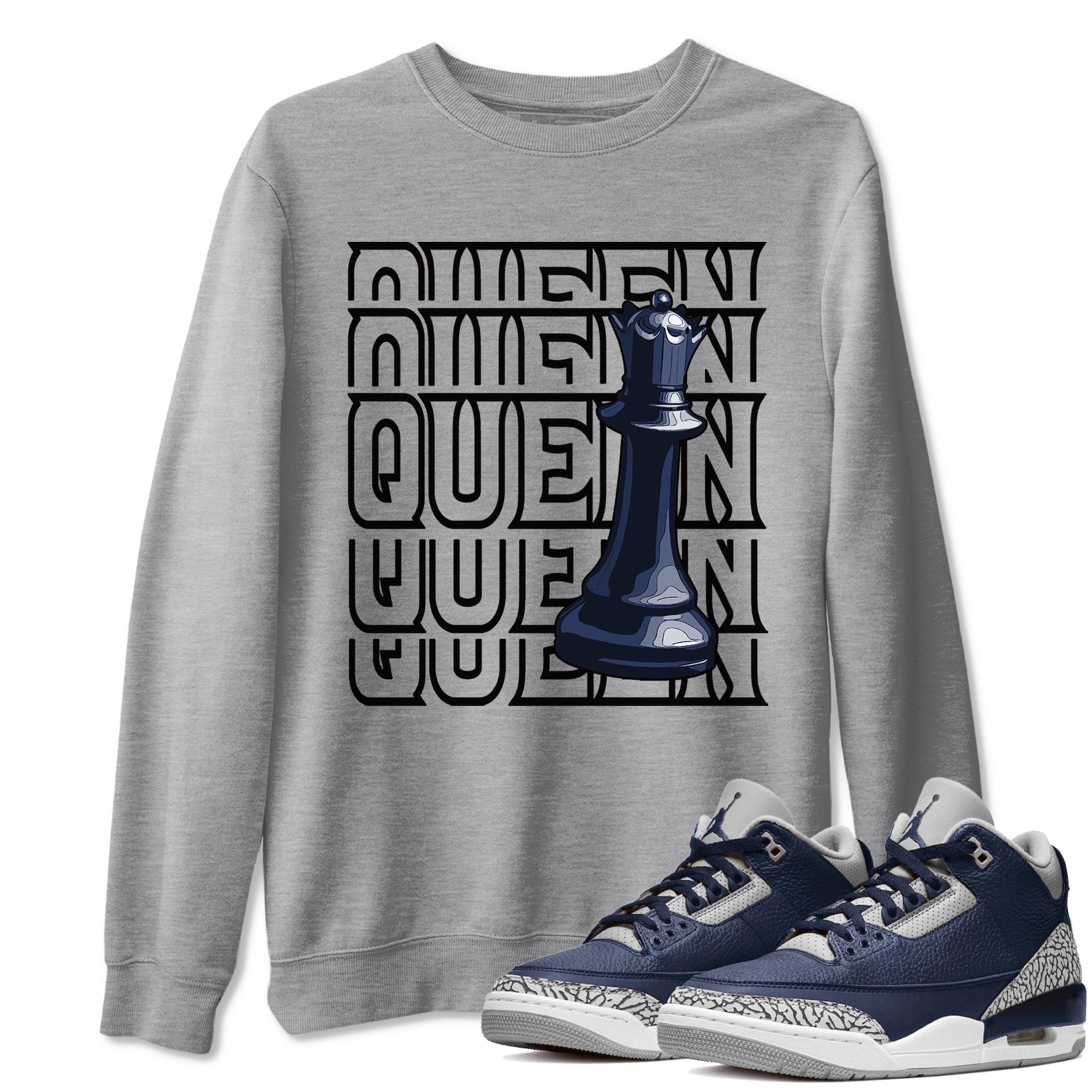 Jordan 3 Midnight Navy Shirt To Match Jordans Queen Sneaker Tees Jordan 3 Midnight Navy Drip Gear Zone Sneaker Matching Clothing Unisex Shirts