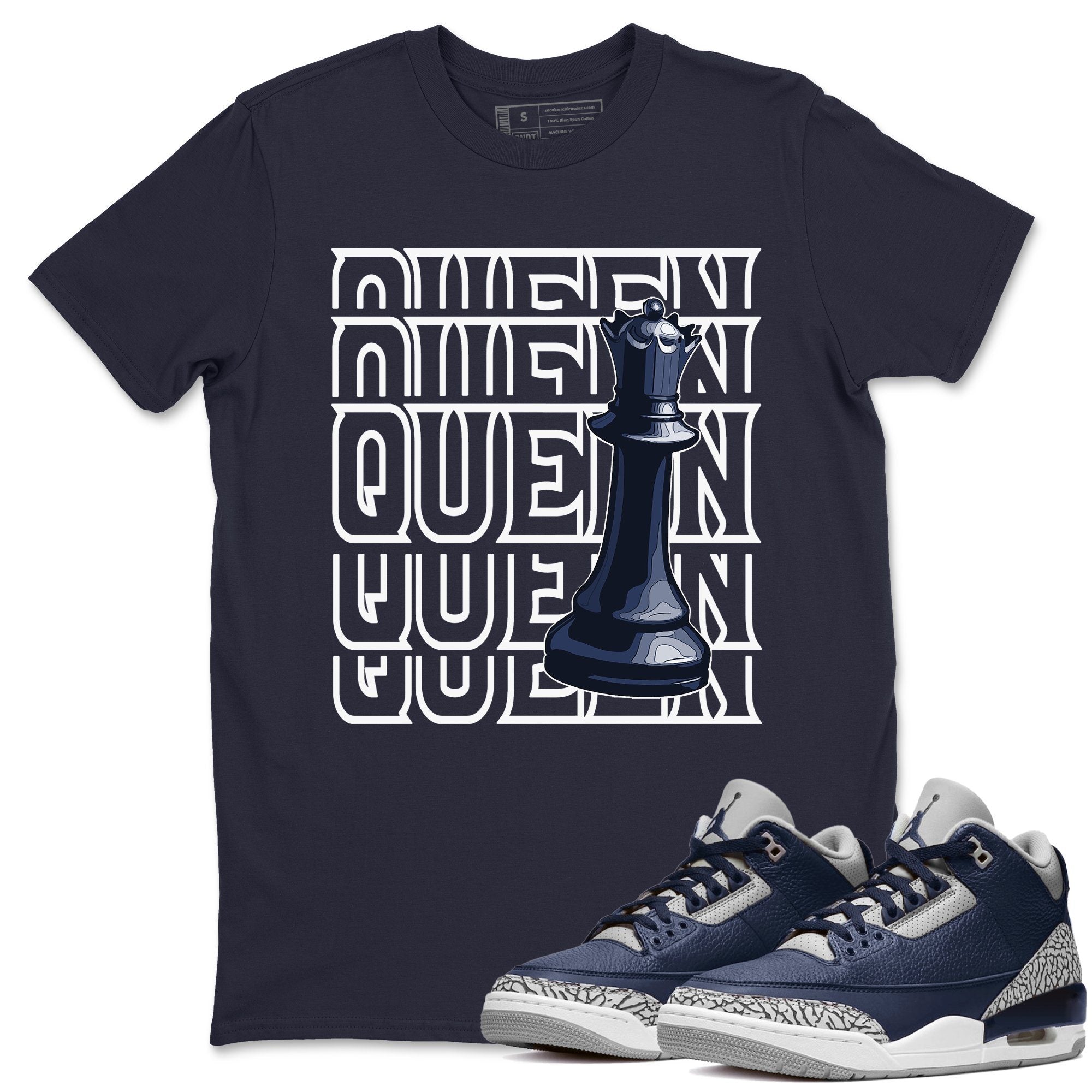 Jordan 3 Midnight Navy Shirt To Match Jordans Queen Sneaker Tees Jordan 3 Midnight Navy Drip Gear Zone Sneaker Matching Clothing Unisex Shirts