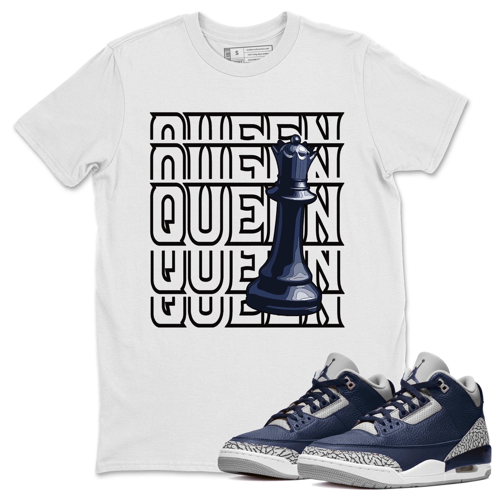Jordan 3 Midnight Navy Shirt To Match Jordans Queen Sneaker Tees Jordan 3 Midnight Navy Drip Gear Zone Sneaker Matching Clothing Unisex Shirts