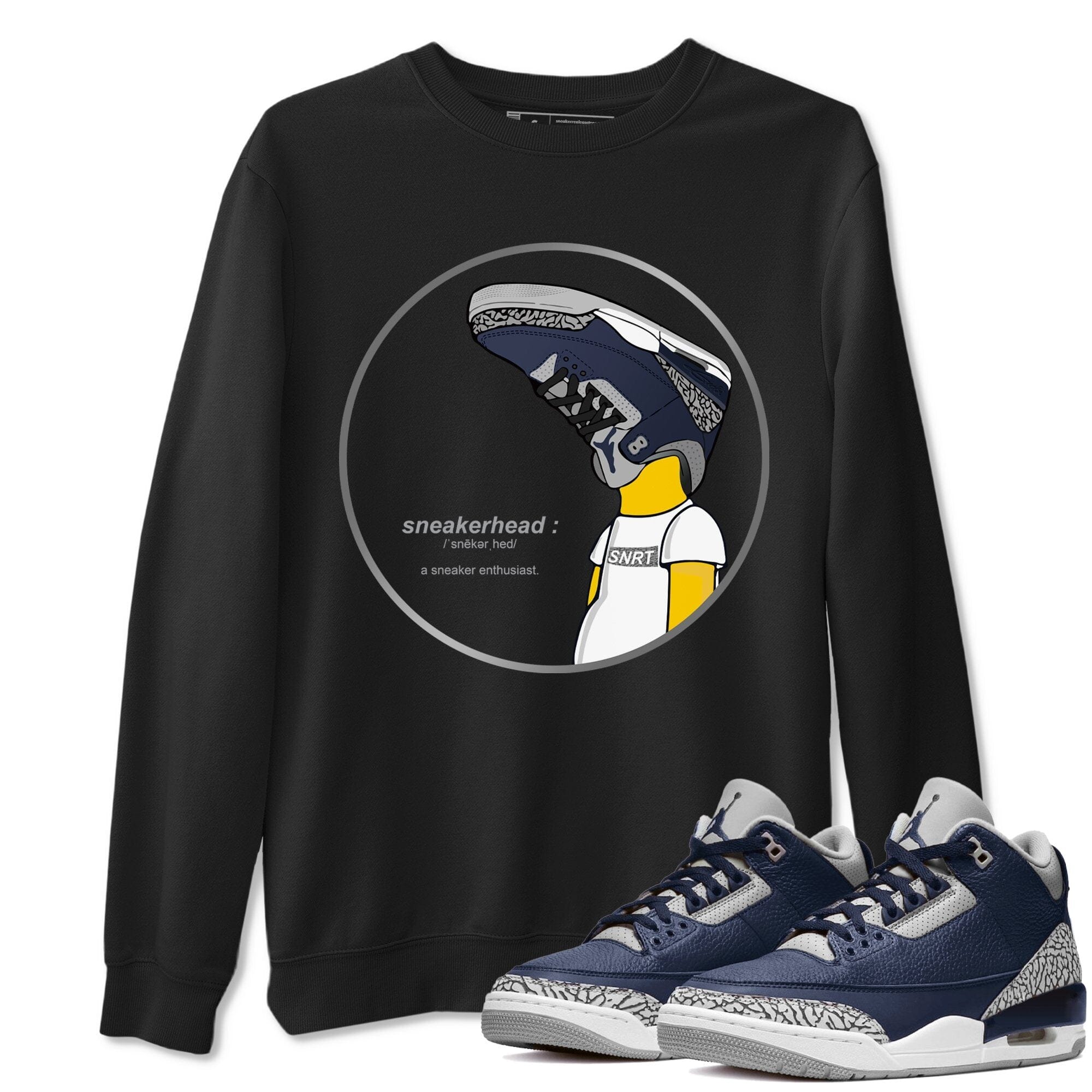 Jordan 3 Midnight Navy Shirt To Match Jordans Sneakerhead Sneaker Tees Jordan 3 Midnight Navy Drip Gear Zone Sneaker Matching Clothing Unisex Shirts