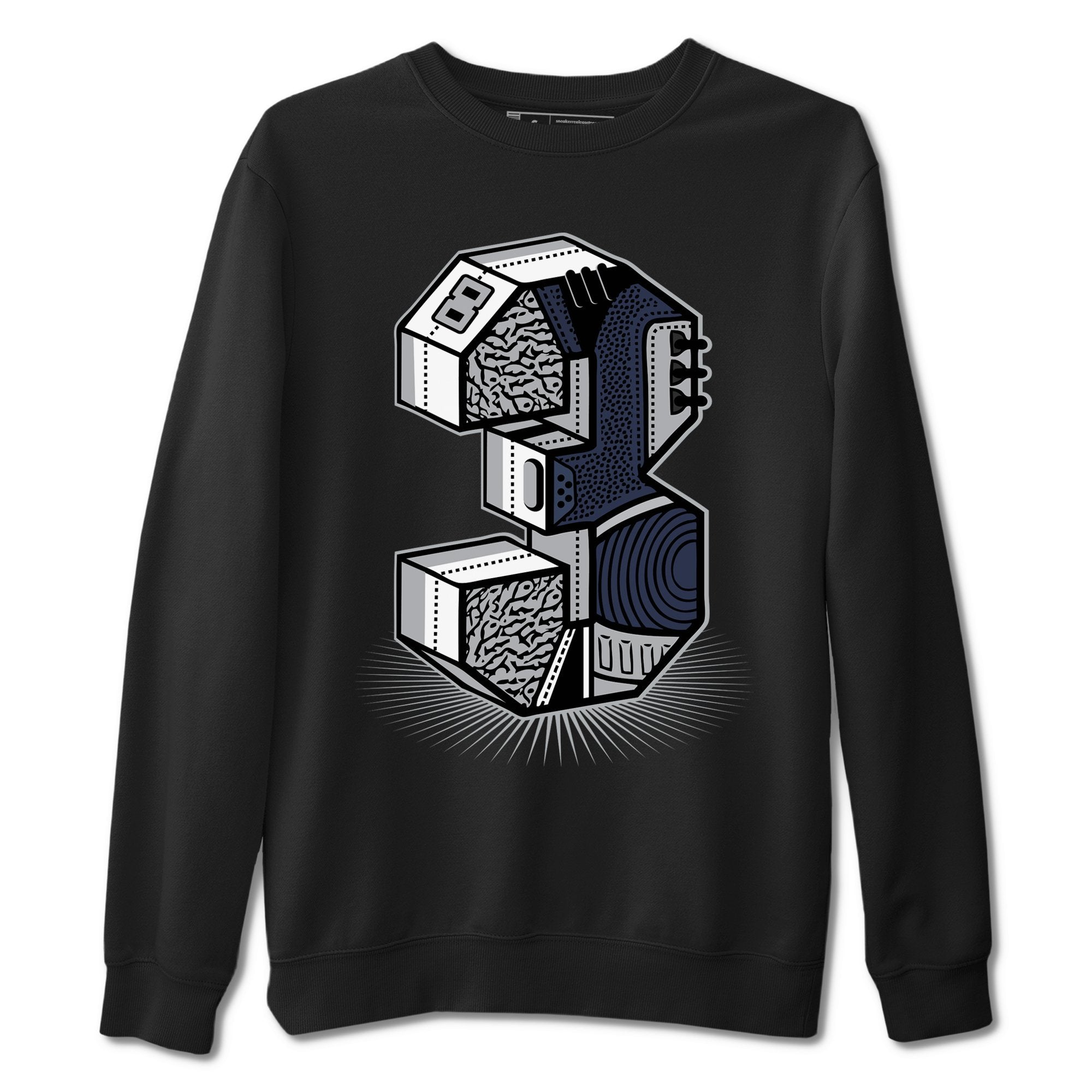 Jordan 3 Midnight Navy Shirt To Match Jordans Three Statue Sneaker Tees Jordan 3 Midnight Navy Drip Gear Zone Sneaker Matching Clothing Unisex Shirts