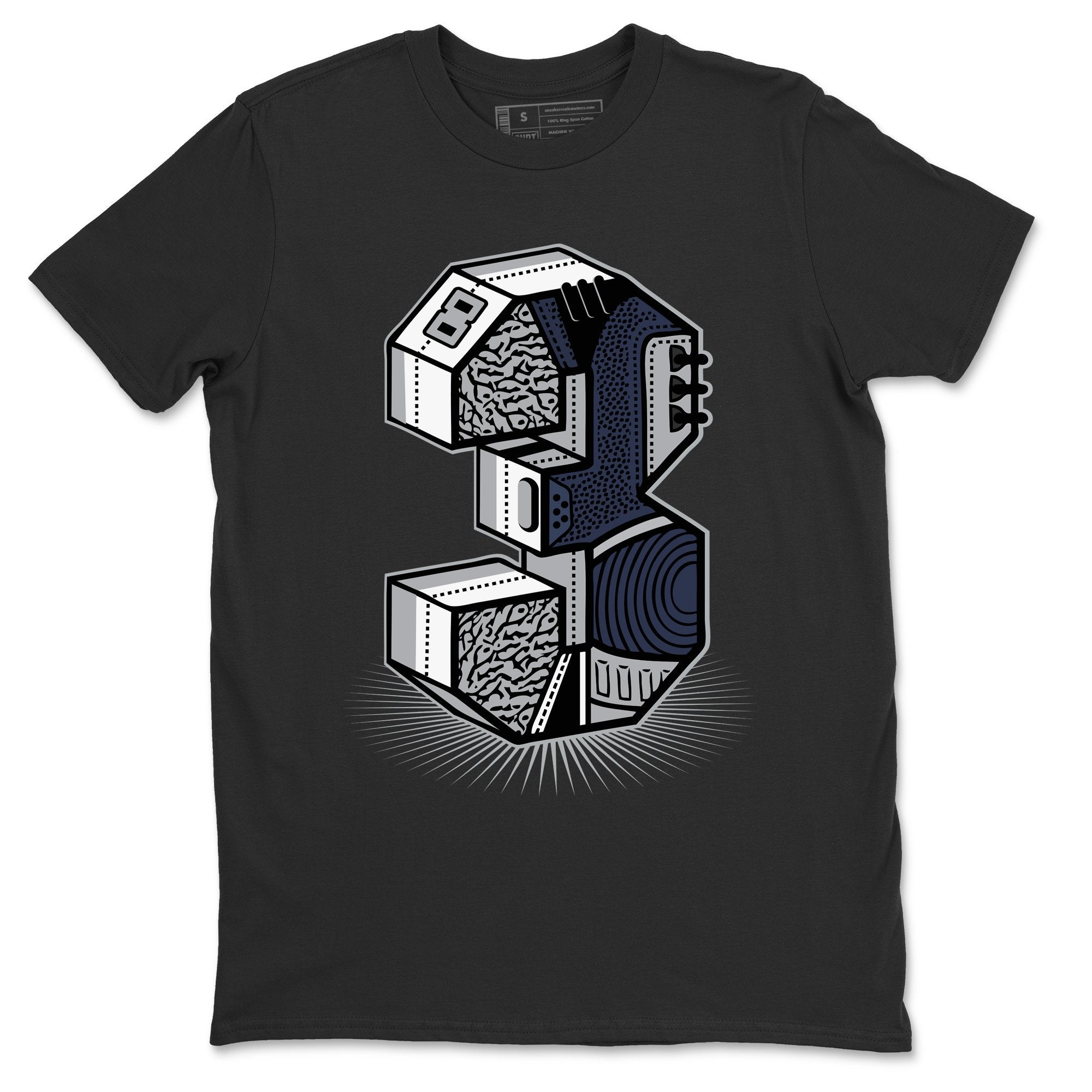 Jordan 3 Midnight Navy Shirt To Match Jordans Three Statue Sneaker Tees Jordan 3 Midnight Navy Drip Gear Zone Sneaker Matching Clothing Unisex Shirts