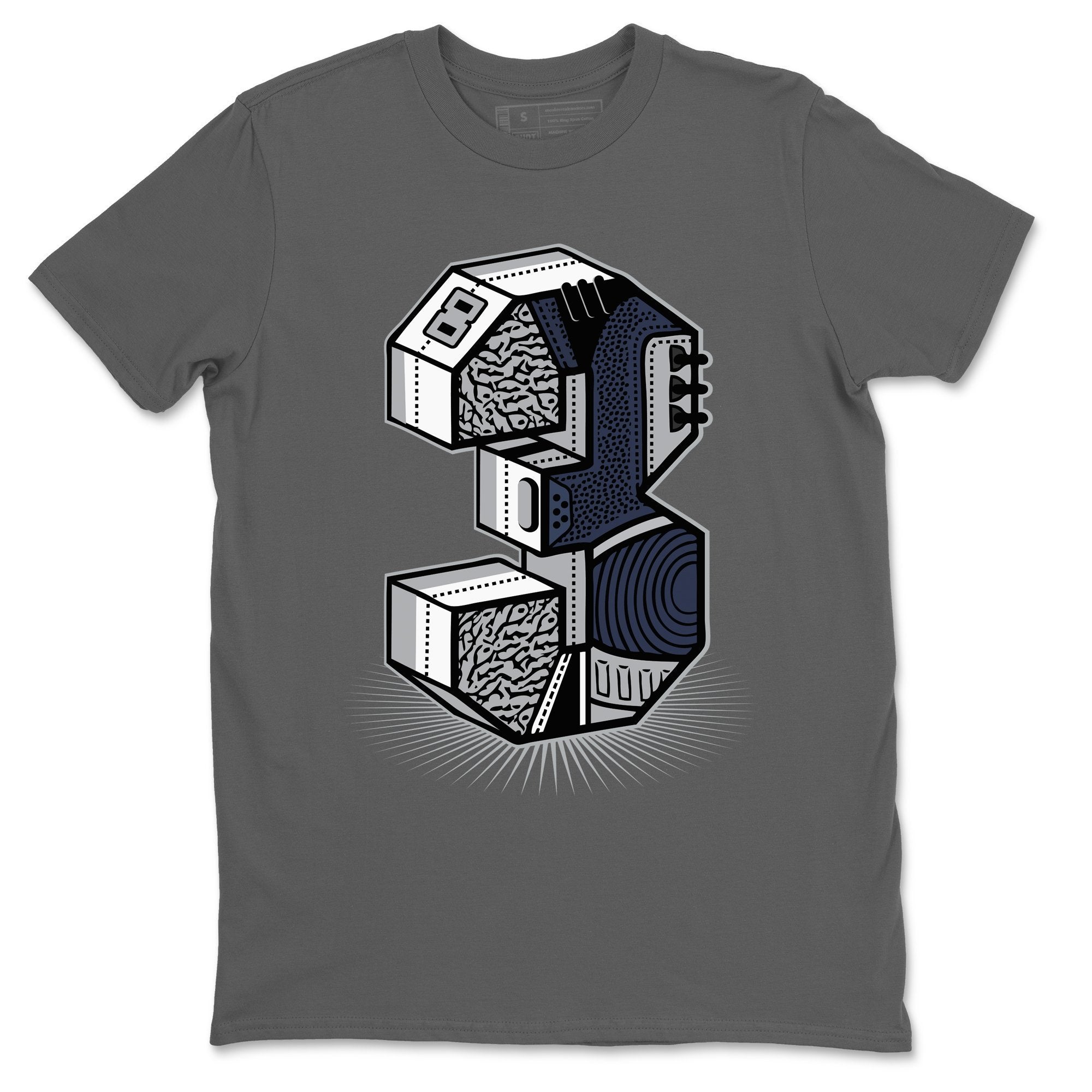 Jordan 3 Midnight Navy Shirt To Match Jordans Three Statue Sneaker Tees Jordan 3 Midnight Navy Drip Gear Zone Sneaker Matching Clothing Unisex Shirts