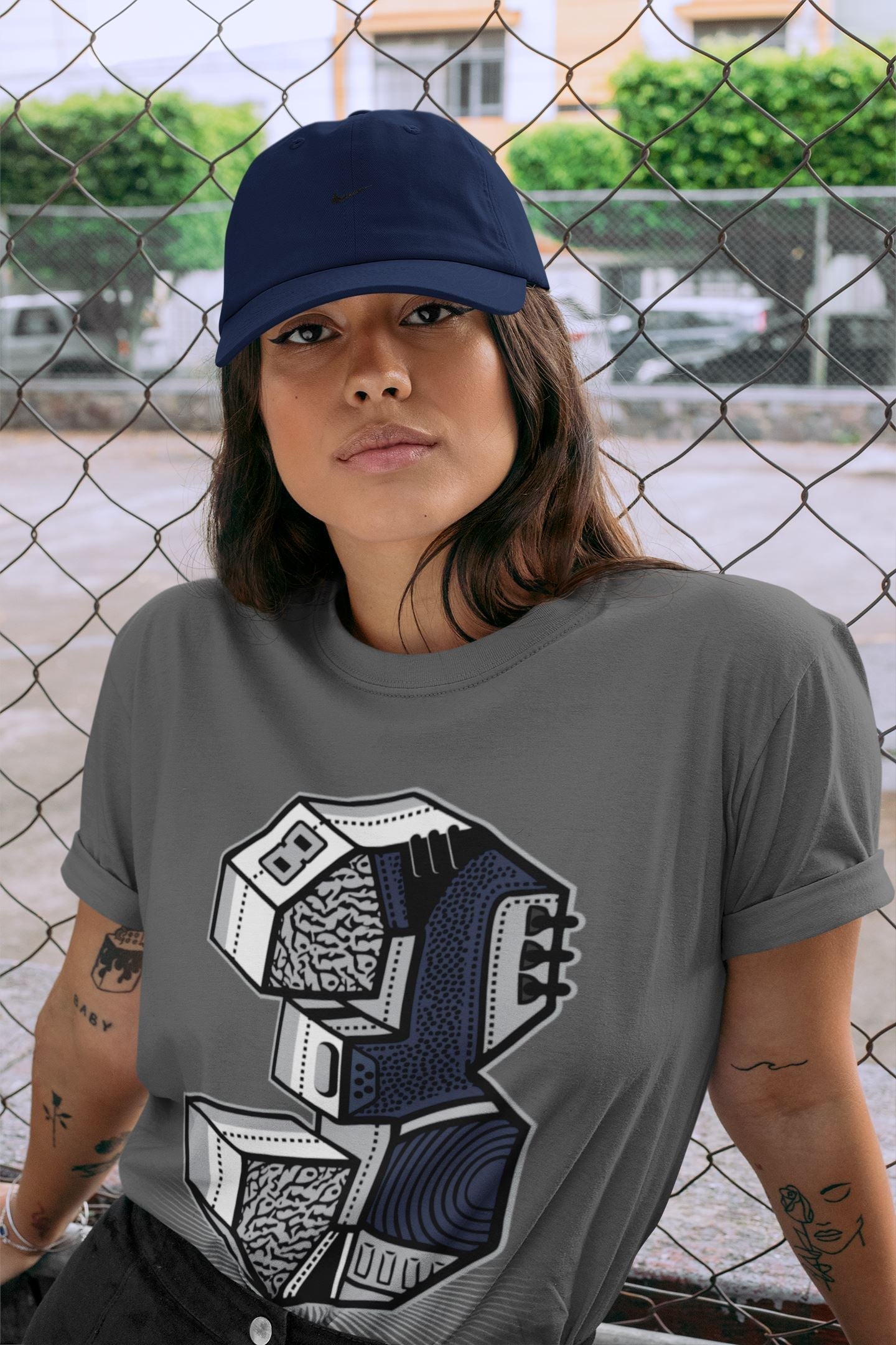 Jordan 3 Midnight Navy Shirt To Match Jordans Three Statue Sneaker Tees Jordan 3 Midnight Navy Drip Gear Zone Sneaker Matching Clothing Unisex Shirts