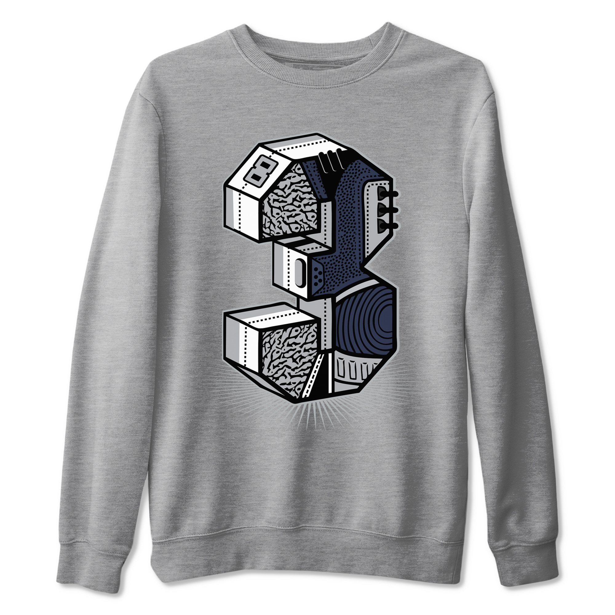 Jordan 3 Midnight Navy Shirt To Match Jordans Three Statue Sneaker Tees Jordan 3 Midnight Navy Drip Gear Zone Sneaker Matching Clothing Unisex Shirts