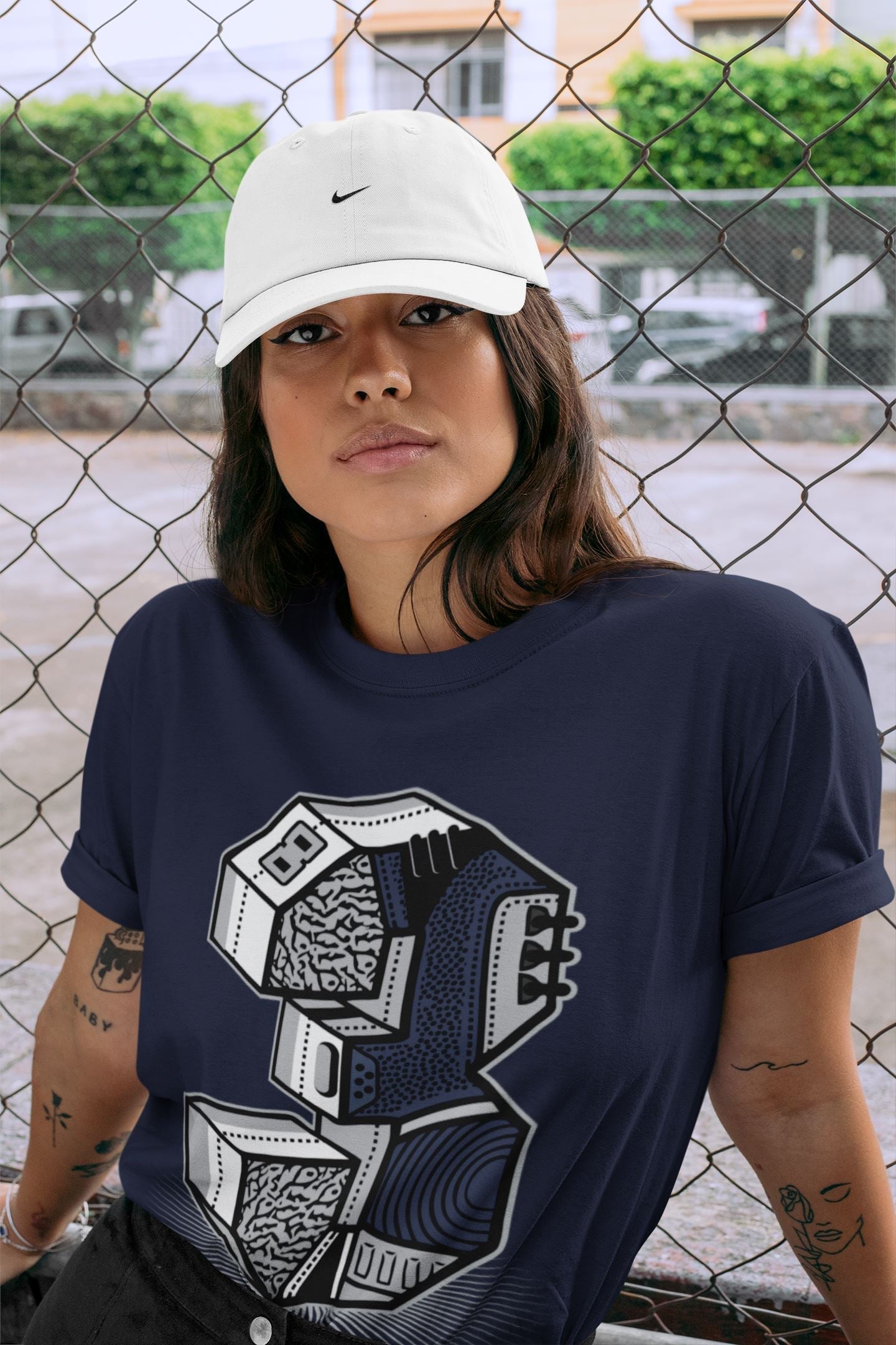 Jordan 3 Midnight Navy Shirt To Match Jordans Three Statue Sneaker Tees Jordan 3 Midnight Navy Drip Gear Zone Sneaker Matching Clothing Unisex Shirts