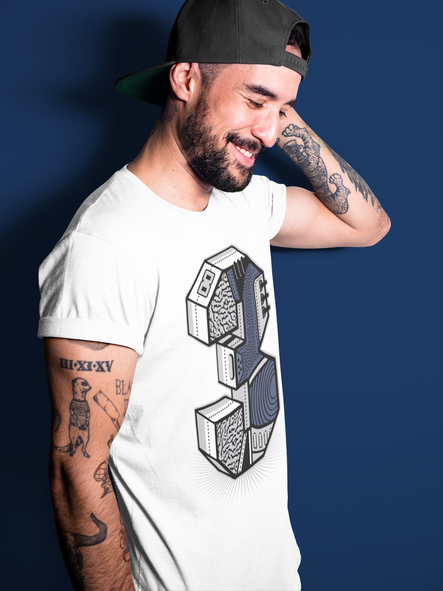 Jordan 3 Midnight Navy Shirt To Match Jordans Three Statue Sneaker Tees Jordan 3 Midnight Navy Drip Gear Zone Sneaker Matching Clothing Unisex Shirts