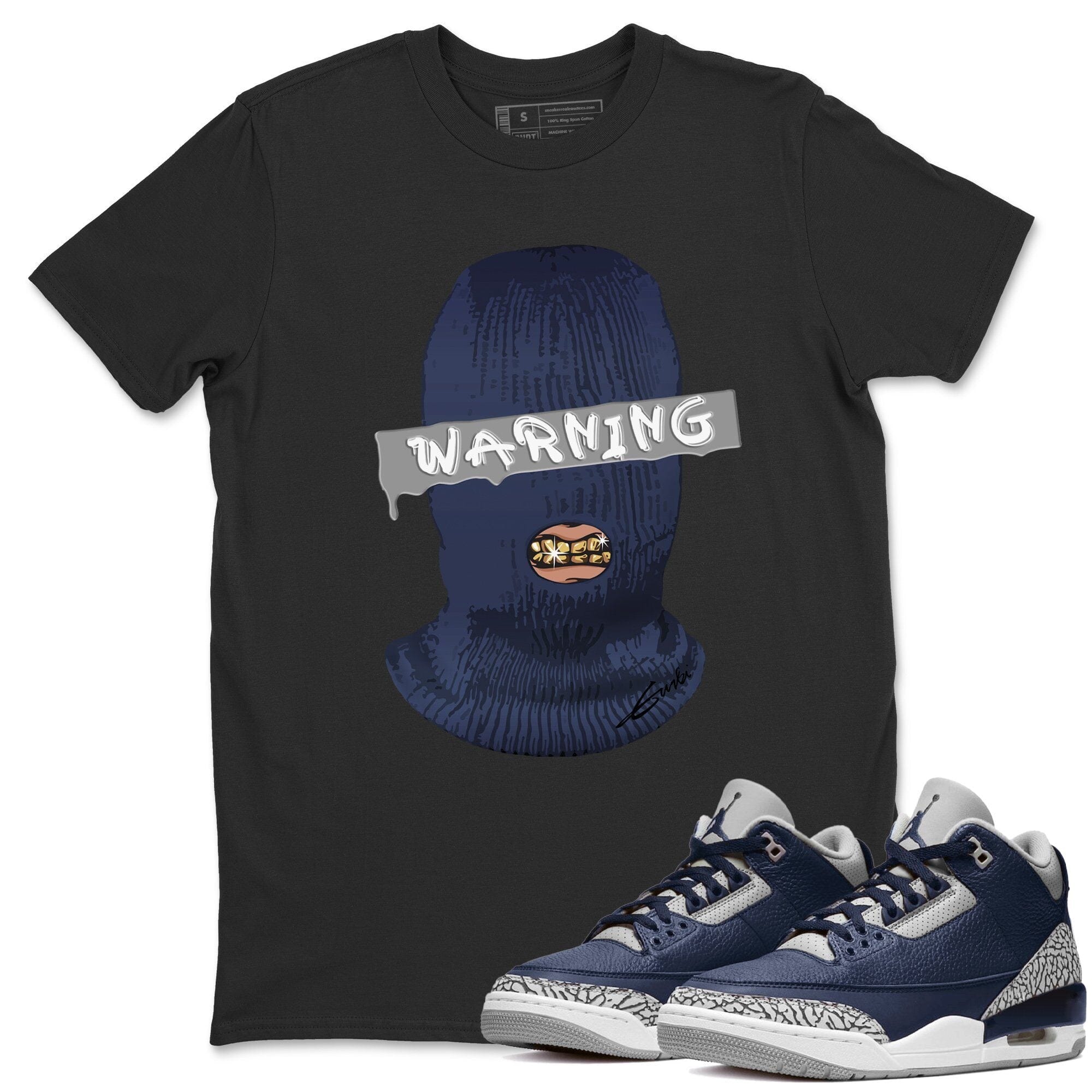 Jordan 3 Midnight Navy Shirt To Match Jordans Warning Sneaker Tees Jordan 3 Midnight Navy Drip Gear Zone Sneaker Matching Clothing Unisex Shirts