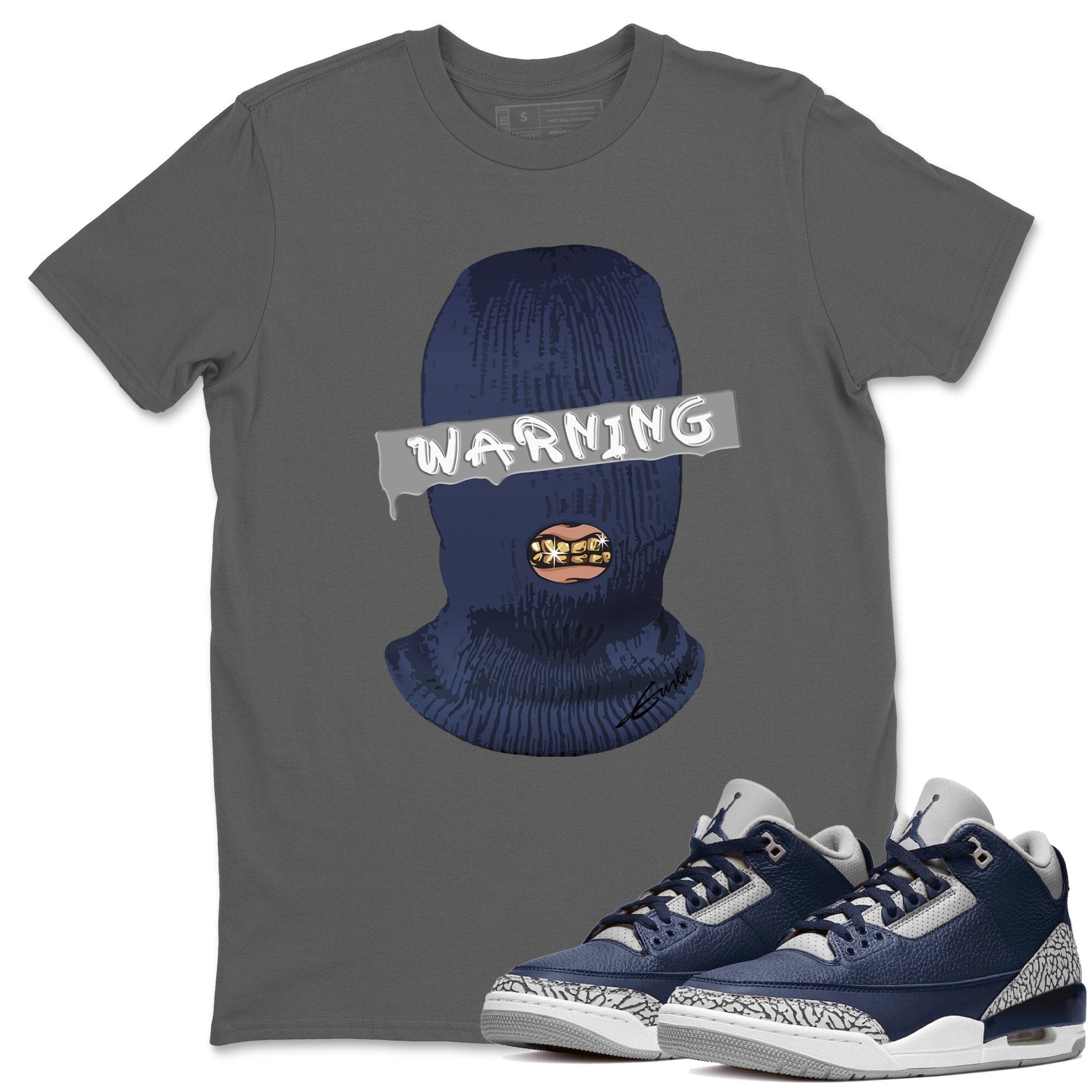 Jordan 3 Midnight Navy Shirt To Match Jordans Warning Sneaker Tees Jordan 3 Midnight Navy Drip Gear Zone Sneaker Matching Clothing Unisex Shirts