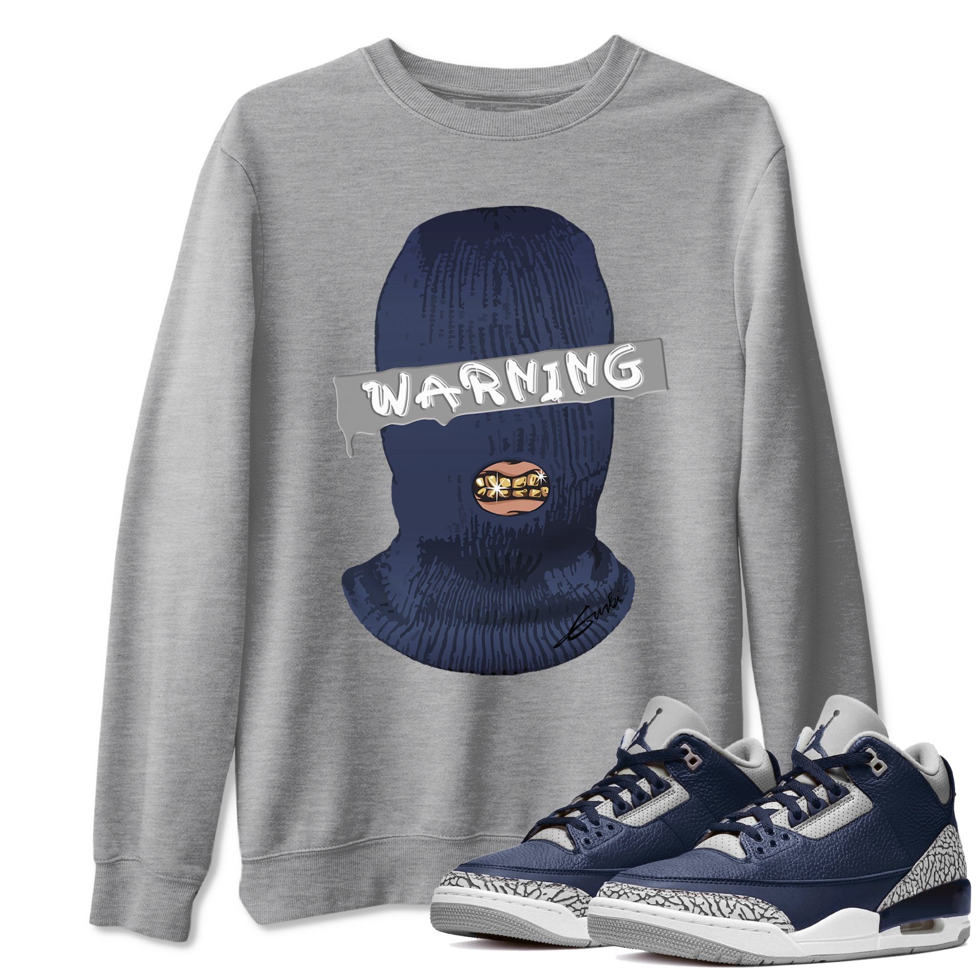 Jordan 3 Midnight Navy Shirt To Match Jordans Warning Sneaker Tees Jordan 3 Midnight Navy Drip Gear Zone Sneaker Matching Clothing Unisex Shirts