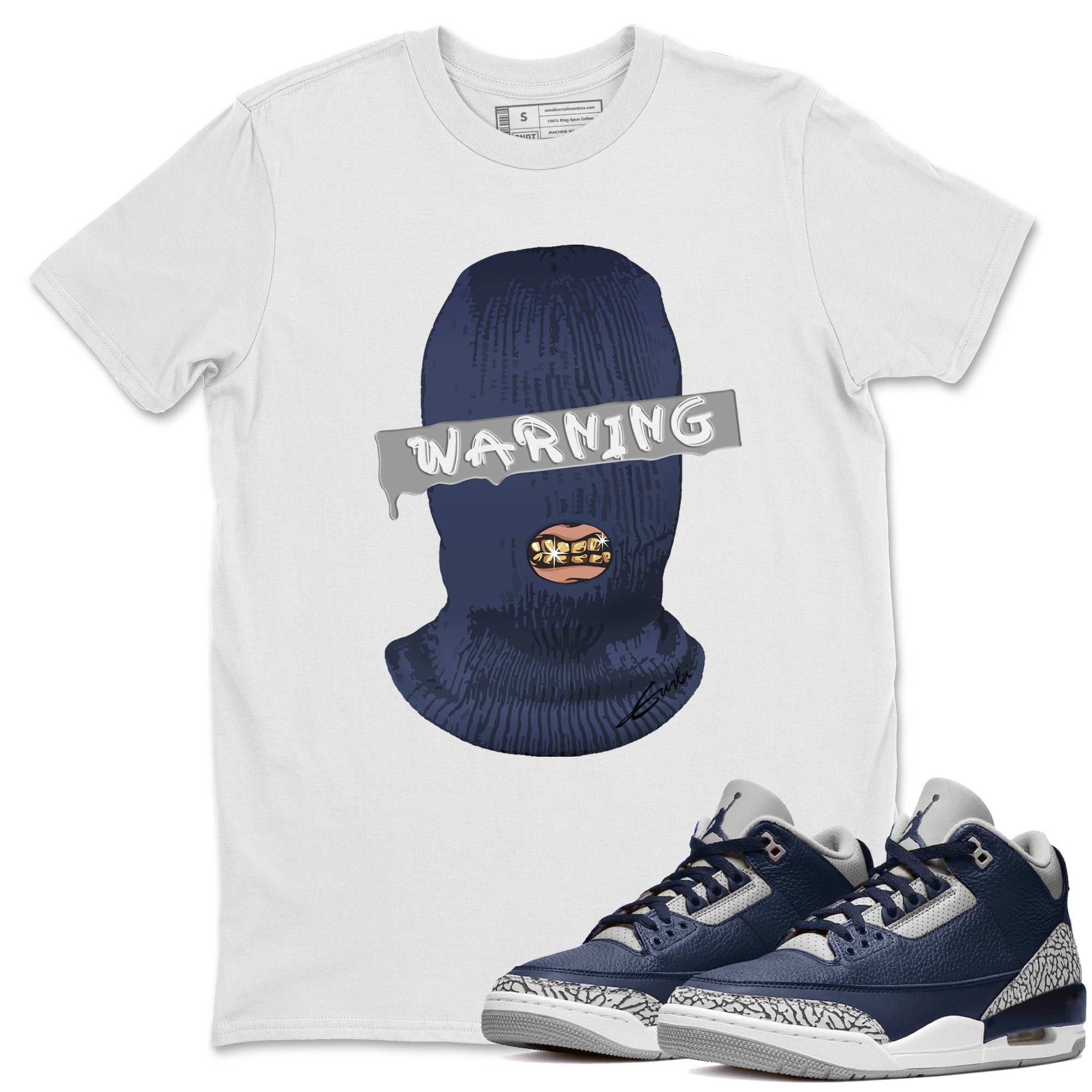 Jordan 3 Midnight Navy Shirt To Match Jordans Warning Sneaker Tees Jordan 3 Midnight Navy Drip Gear Zone Sneaker Matching Clothing Unisex Shirts