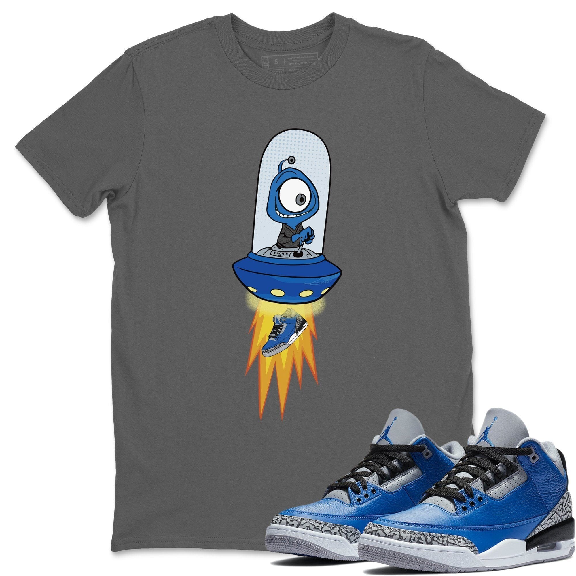 Jordan 3 Varsity Royal Shirt To Match Jordans Alien Sneaker Tees Jordan 3 Varsity Royal Drip Gear Zone Sneaker Matching Clothing Unisex Shirts