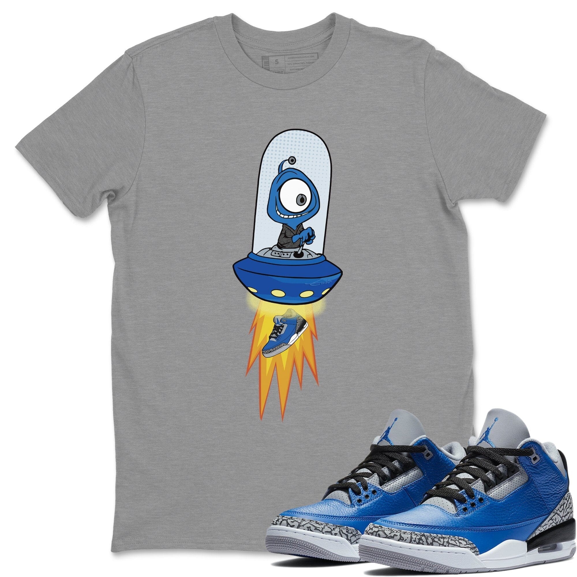 Jordan 3 Varsity Royal Shirt To Match Jordans Alien Sneaker Tees Jordan 3 Varsity Royal Drip Gear Zone Sneaker Matching Clothing Unisex Shirts