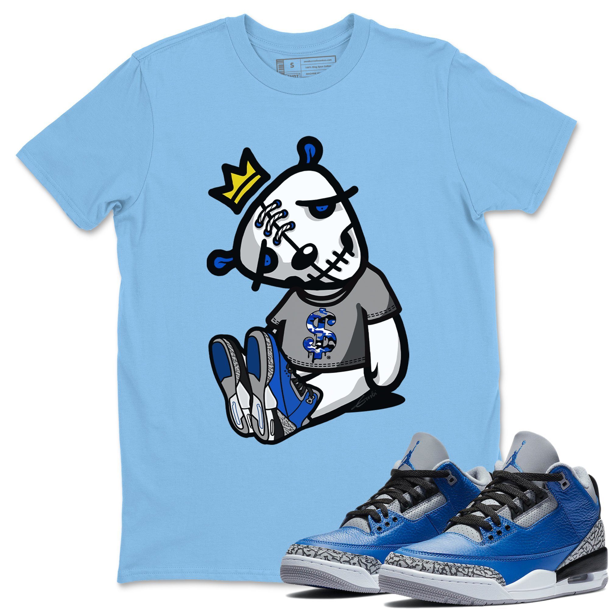 Jordan 3 Varsity Royal Shirt To Match Jordans Dead Dolls Sneaker Tees Jordan 3 Varsity Royal Drip Gear Zone Sneaker Matching Clothing Unisex Shirts
