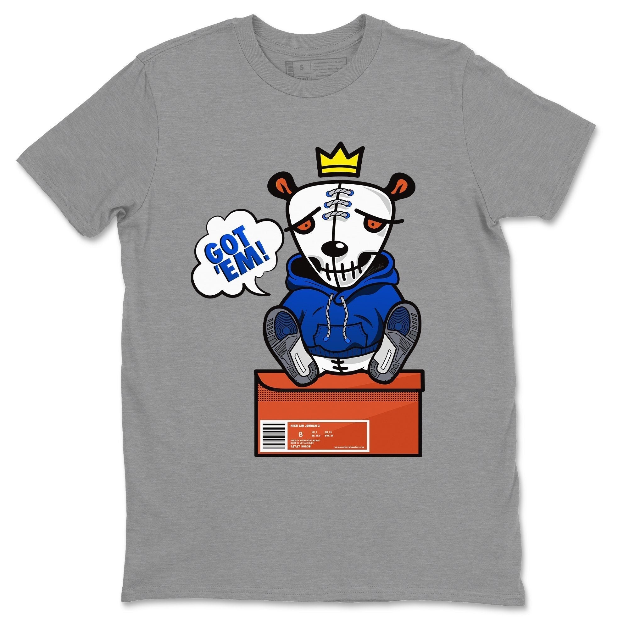 Jordan 3 Varsity Royal Shirt To Match Jordans Got Em Sneaker Tees Jordan 3 Varsity Royal Drip Gear Zone Sneaker Matching Clothing Unisex Shirts