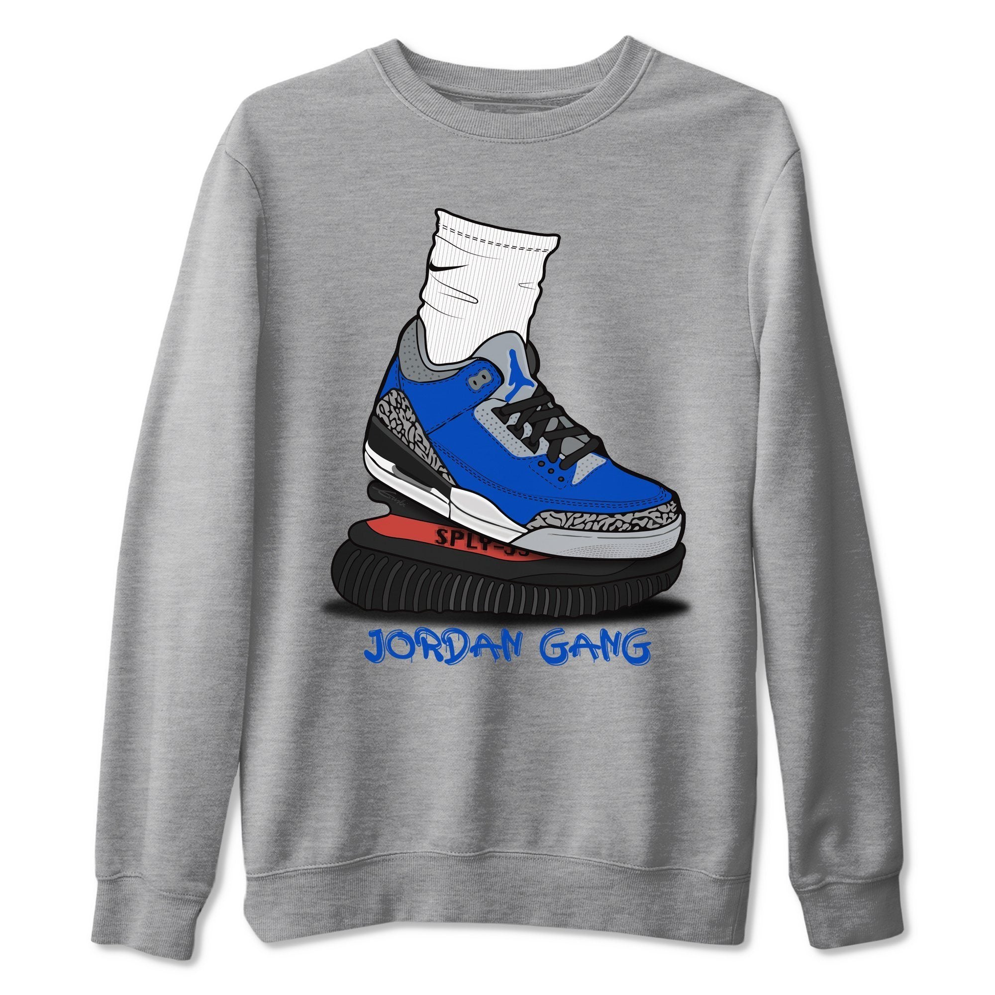 Jordan 3 Varsity Royal Shirt To Match Jordans Jordan Gang Sneaker Tees Jordan 3 Varsity Royal Drip Gear Zone Sneaker Matching Clothing Unisex Shirts