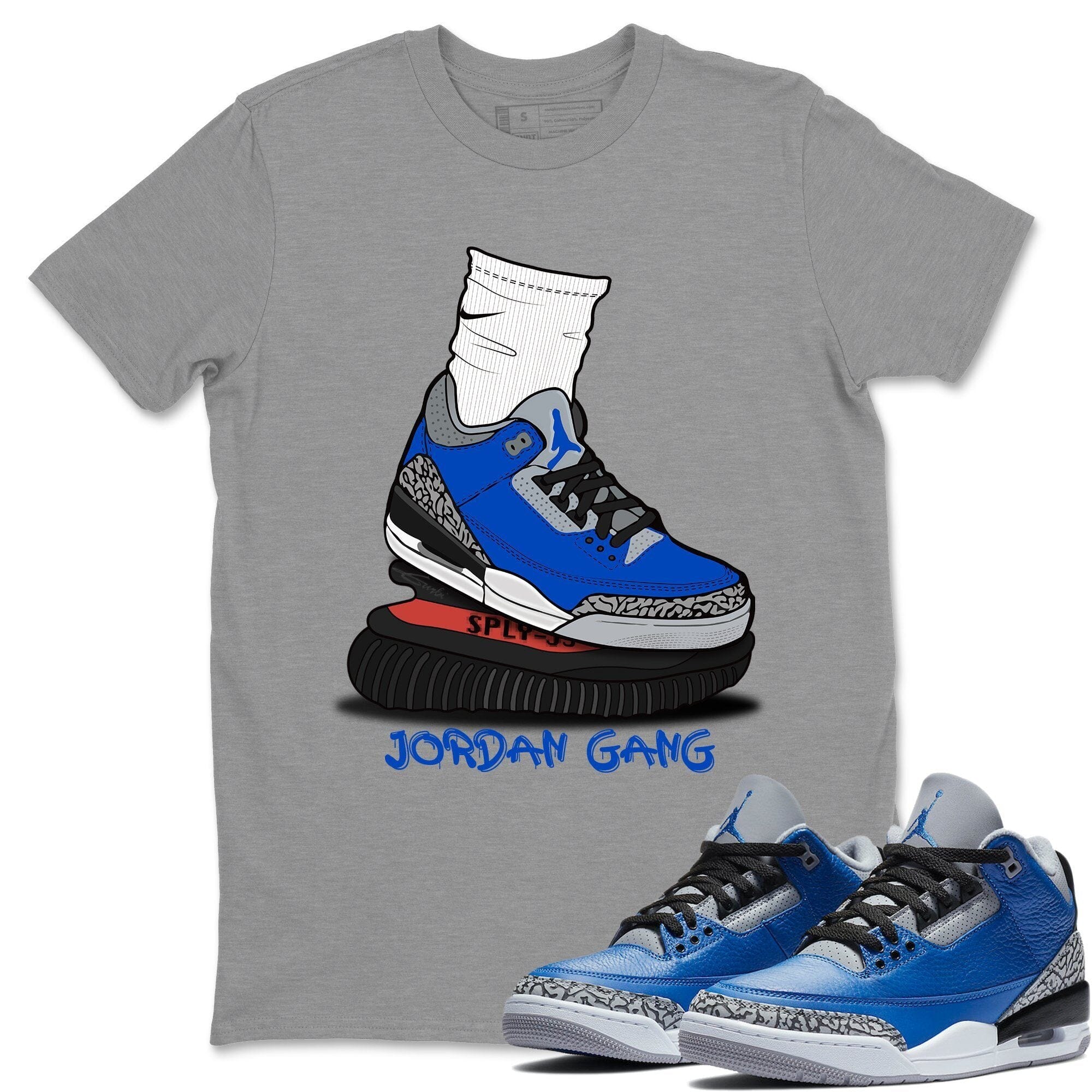 Jordan 3 Varsity Royal Shirt To Match Jordans Jordan Gang Sneaker Tees Jordan 3 Varsity Royal Drip Gear Zone Sneaker Matching Clothing Unisex Shirts