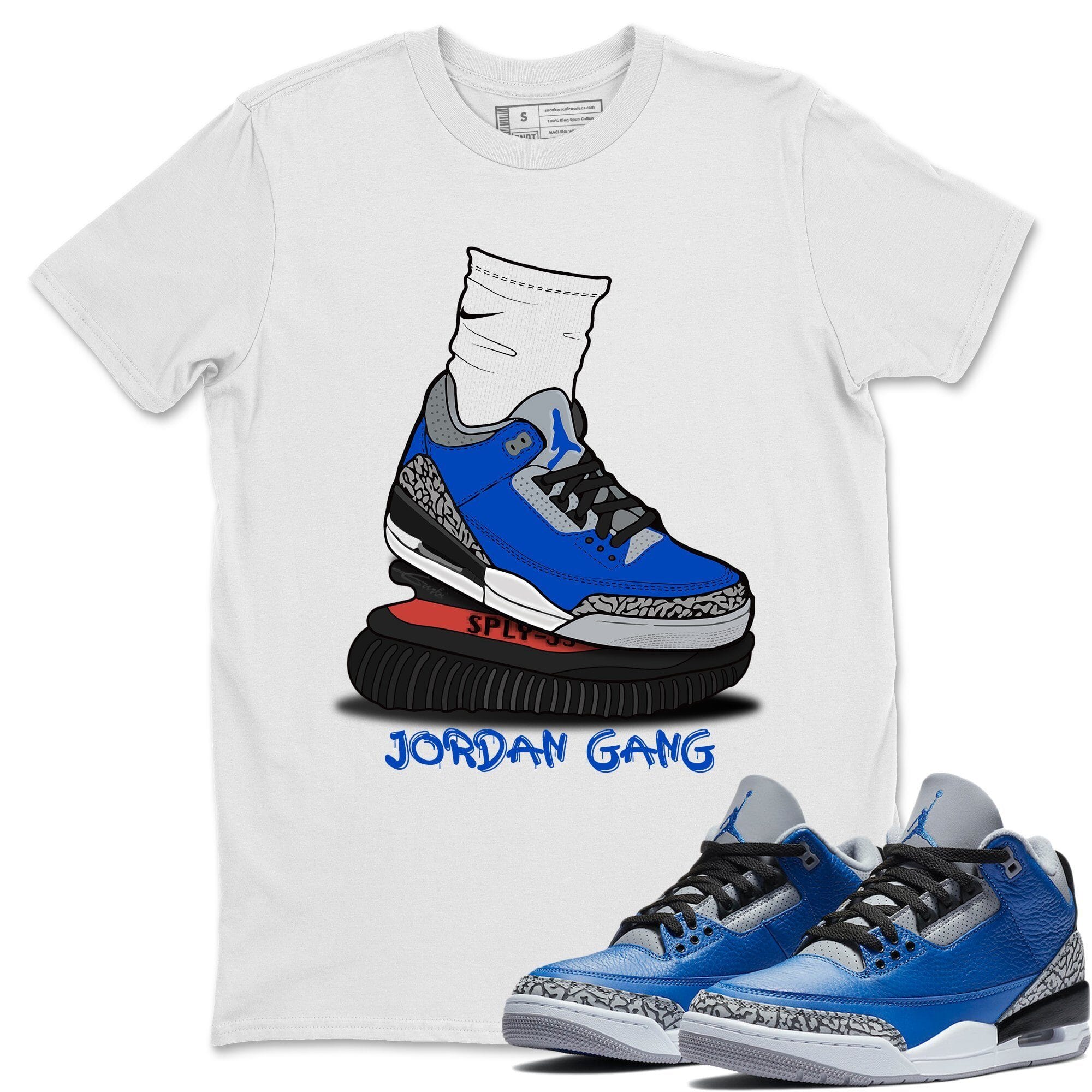 Jordan 3 Varsity Royal Shirt To Match Jordans Jordan Gang Sneaker Tees Jordan 3 Varsity Royal Drip Gear Zone Sneaker Matching Clothing Unisex Shirts