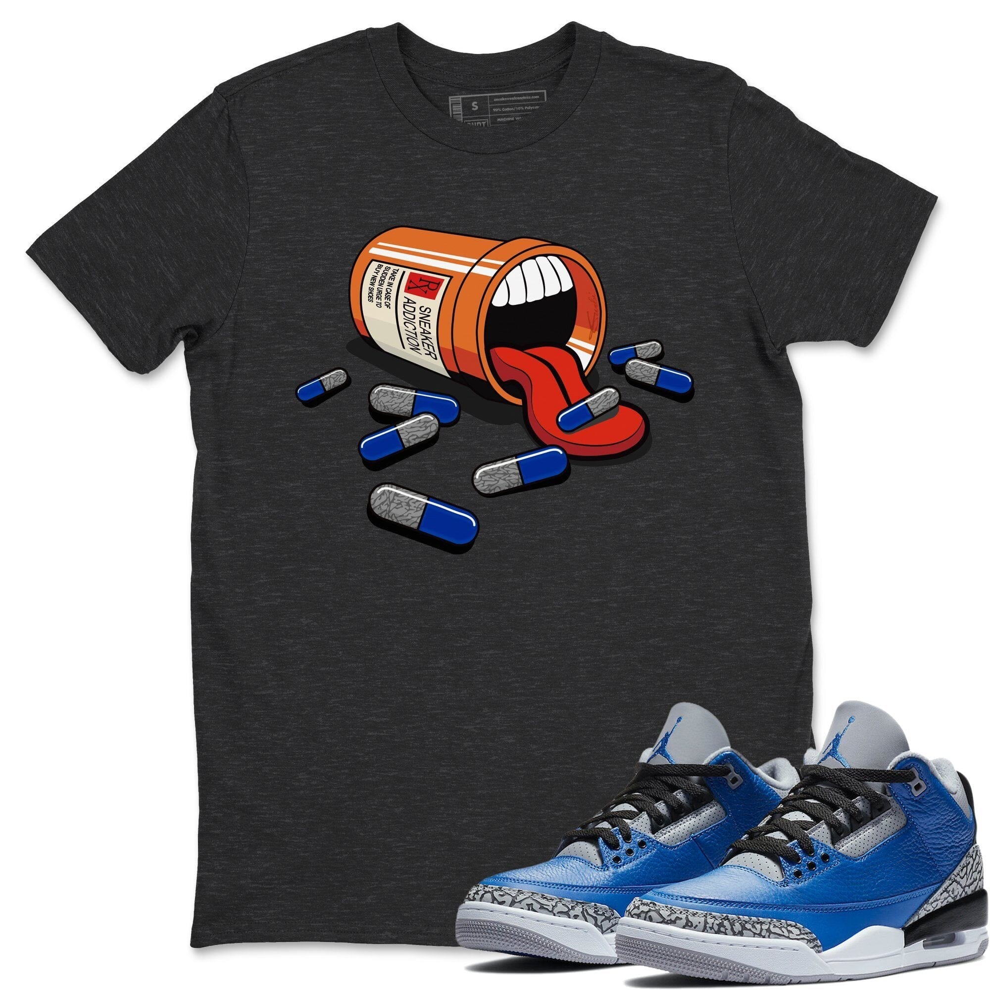 Jordan 3 Varsity Royal Shirt To Match Jordans Sneaker Addiction Sneaker Tees Jordan 3 Varsity Royal Drip Gear Zone Sneaker Matching Clothing Unisex Shirts