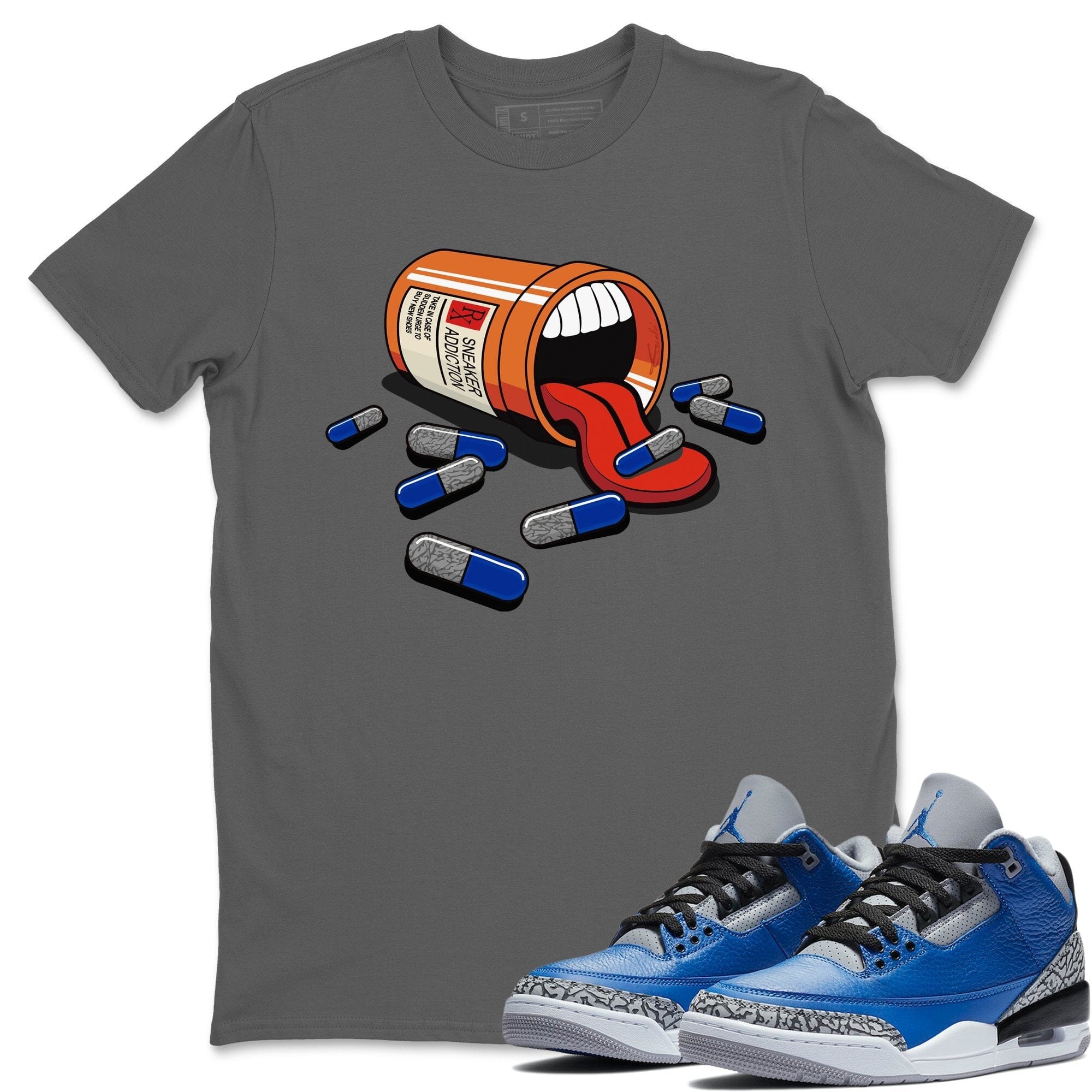 Jordan 3 Varsity Royal Shirt To Match Jordans Sneaker Addiction Sneaker Tees Jordan 3 Varsity Royal Drip Gear Zone Sneaker Matching Clothing Unisex Shirts