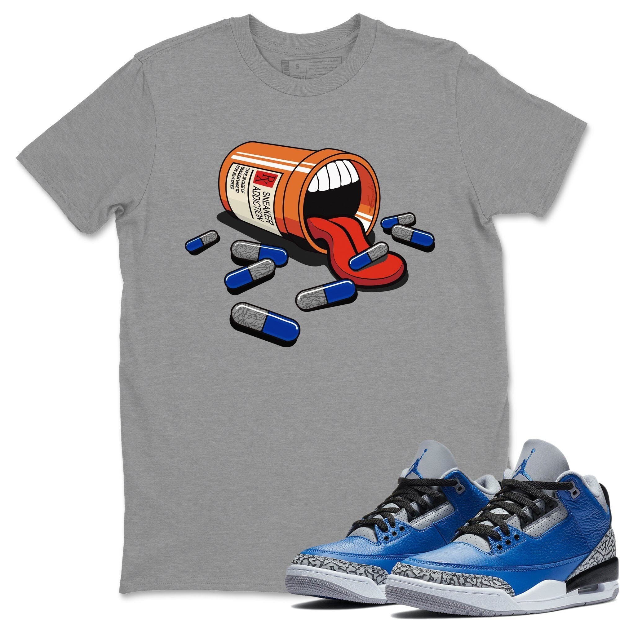 Jordan 3 Varsity Royal Shirt To Match Jordans Sneaker Addiction Sneaker Tees Jordan 3 Varsity Royal Drip Gear Zone Sneaker Matching Clothing Unisex Shirts