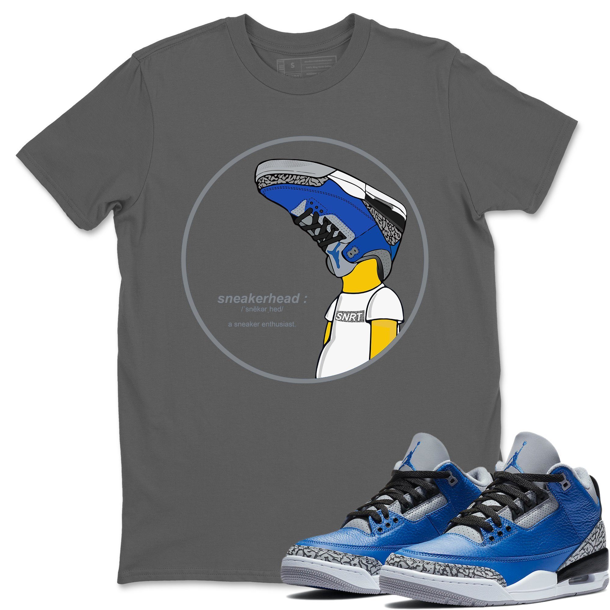 Jordan 3 Varsity Royal Shirt To Match Jordans Sneakerhead Sneaker Tees Jordan 3 Varsity Royal Drip Gear Zone Sneaker Matching Clothing Unisex Shirts