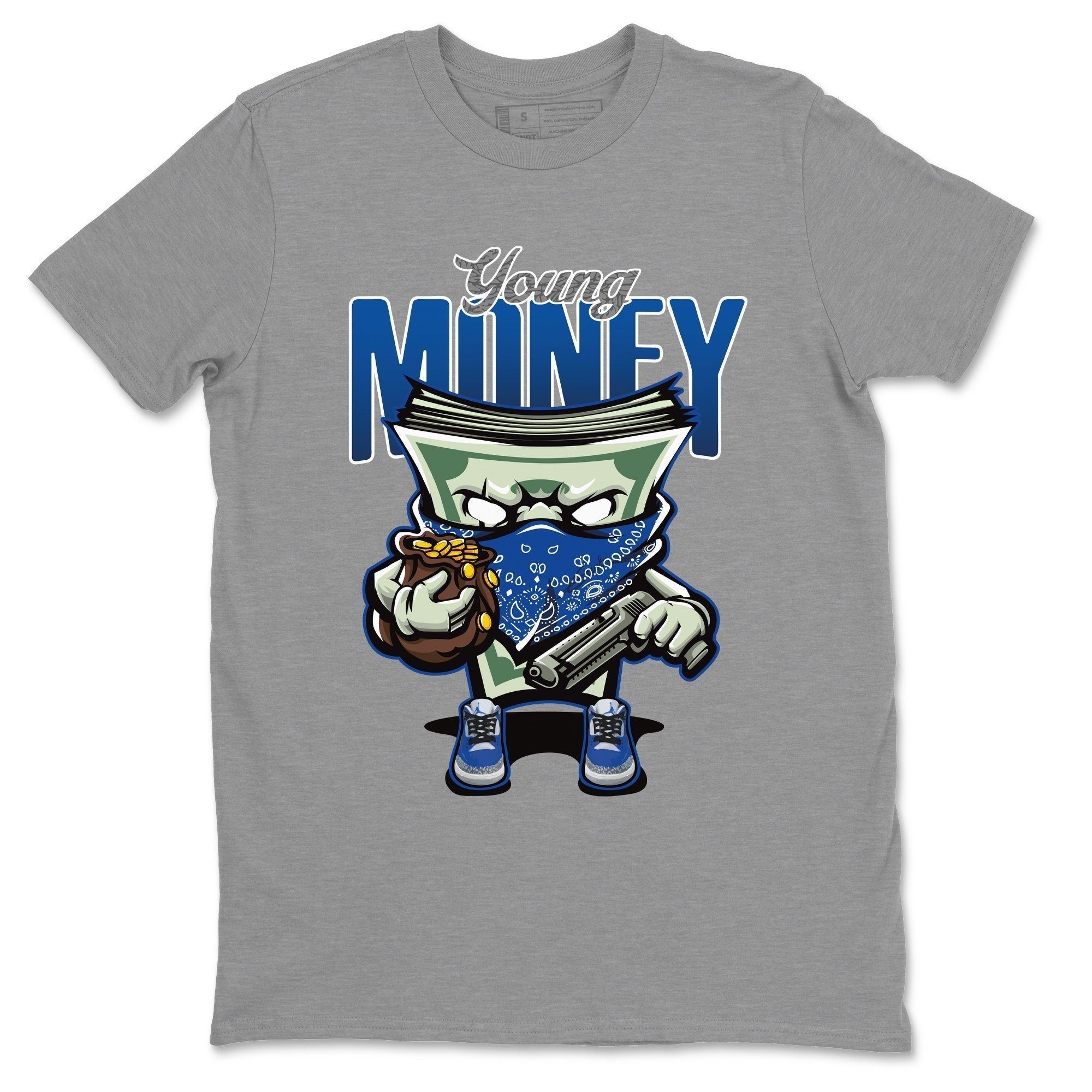 Jordan 3 Varsity Royal Shirt To Match Jordans Young Money Sneaker Tees Jordan 3 Varsity Royal Drip Gear Zone Sneaker Matching Clothing Unisex Shirts