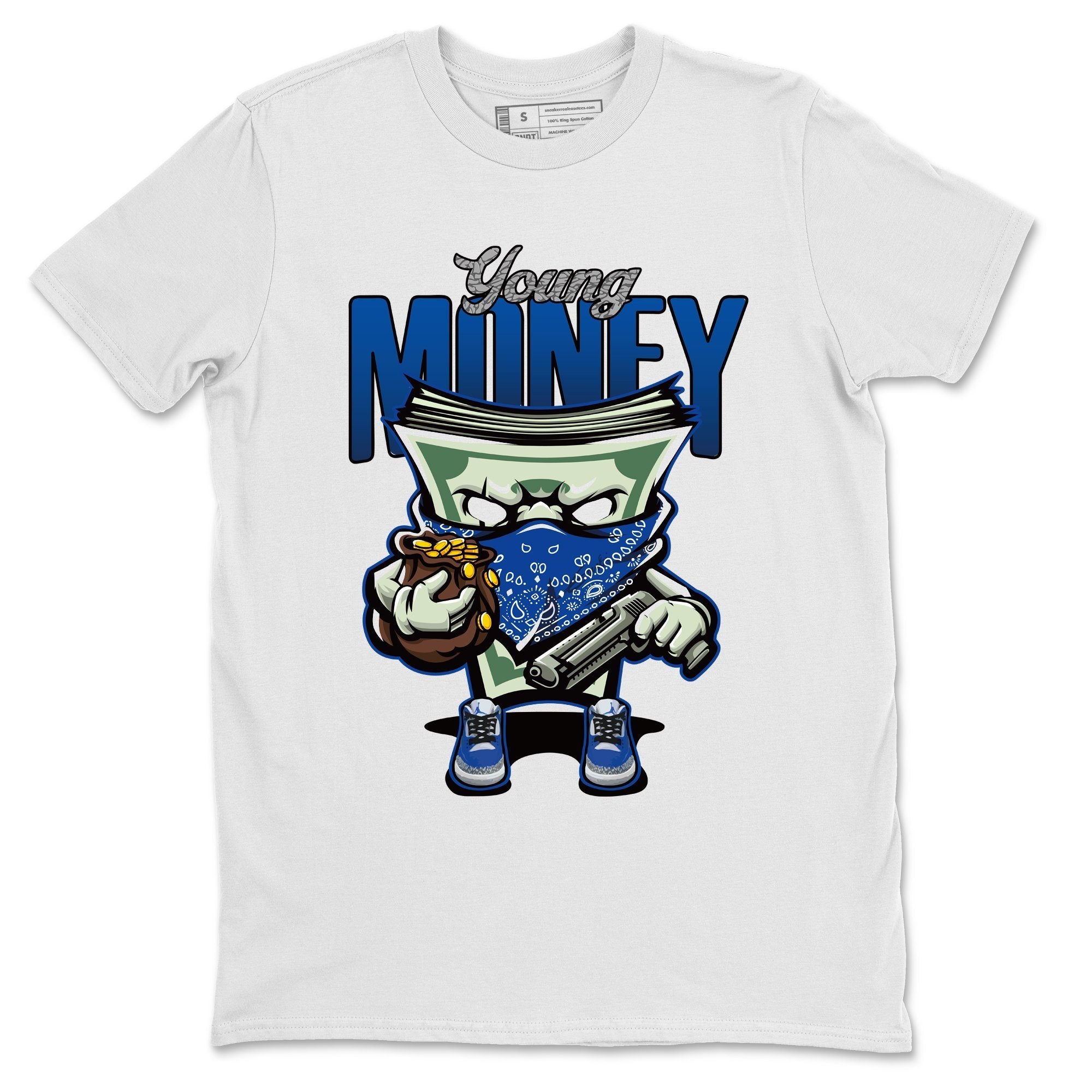 Jordan 3 Varsity Royal Shirt To Match Jordans Young Money Sneaker Tees Jordan 3 Varsity Royal Drip Gear Zone Sneaker Matching Clothing Unisex Shirts