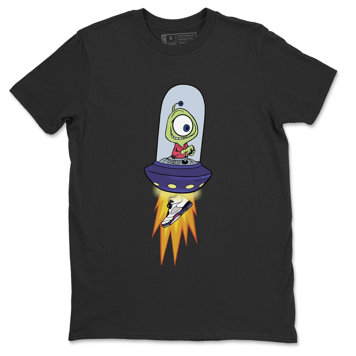 Jordan 5 Ghost Green Sneaker Matching T-Shirt Alien Sneaker Tees Jordan 5 Ghost Green Sneaker Release Tees Crew Neck Tees
