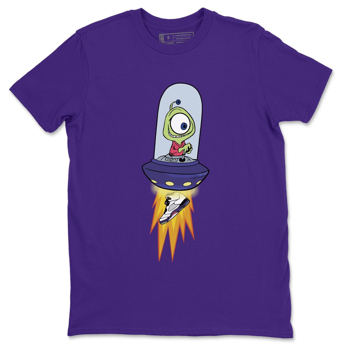 Jordan 5 Ghost Green Sneaker Matching T-Shirt Alien Sneaker Tees Jordan 5 Ghost Green Sneaker Release Tees Crew Neck Tees