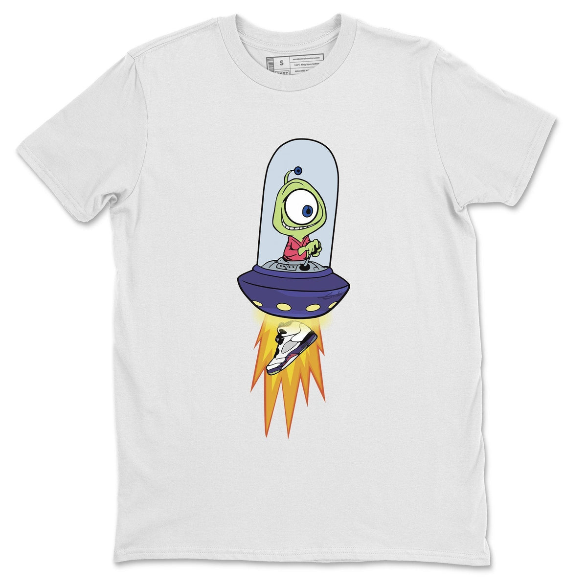 Jordan 5 Ghost Green Sneaker Matching T-Shirt Alien Sneaker Tees Jordan 5 Ghost Green Sneaker Release Tees Crew Neck Tees