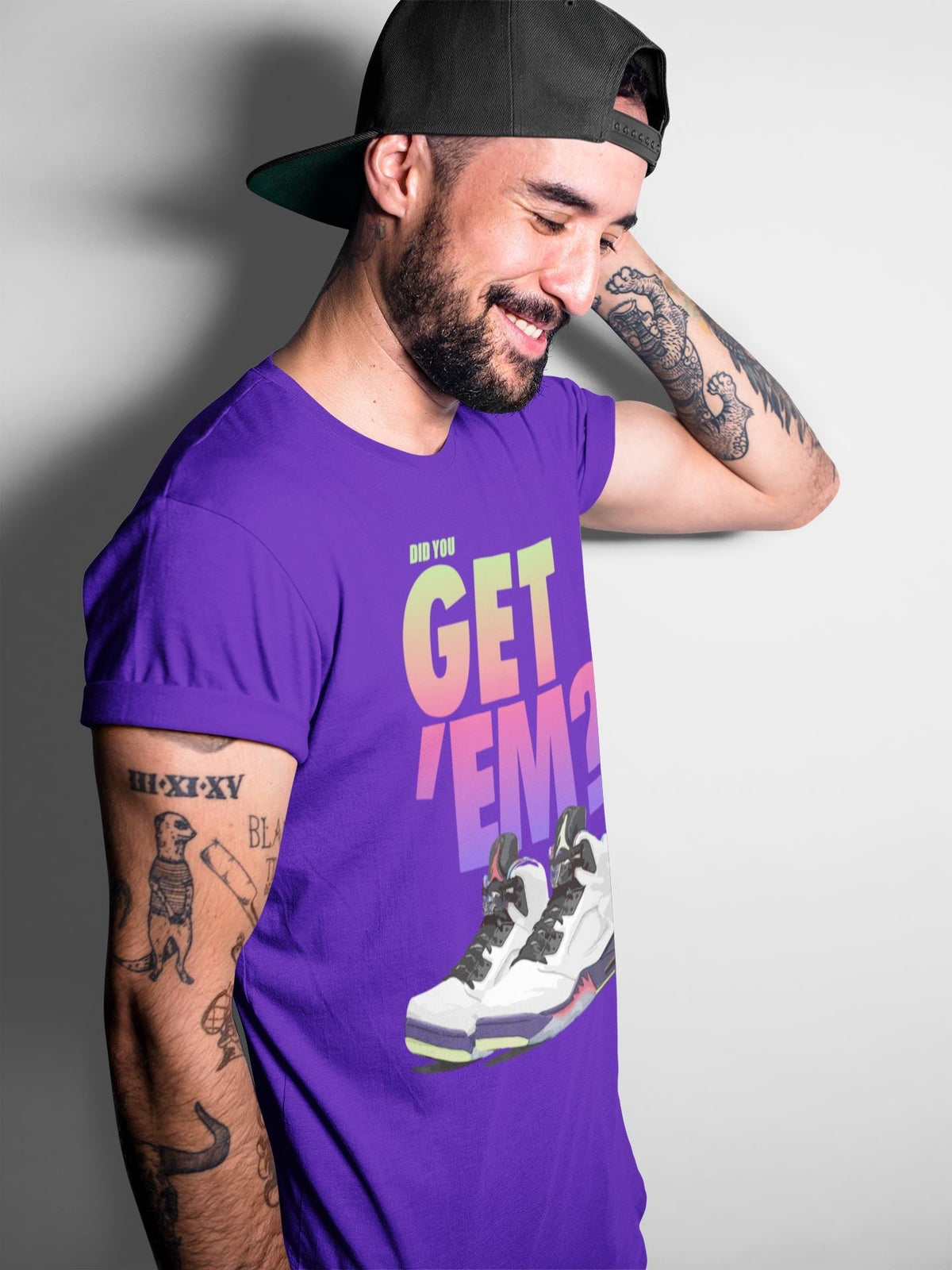 Jordan 5 Retro Ghost Green Sneaker Matching T-Shirt Did You Get Em SNRT Sneaker Tees Jordan 5 Retro Ghost Green Drip Gear Zone Crew Neck Tees