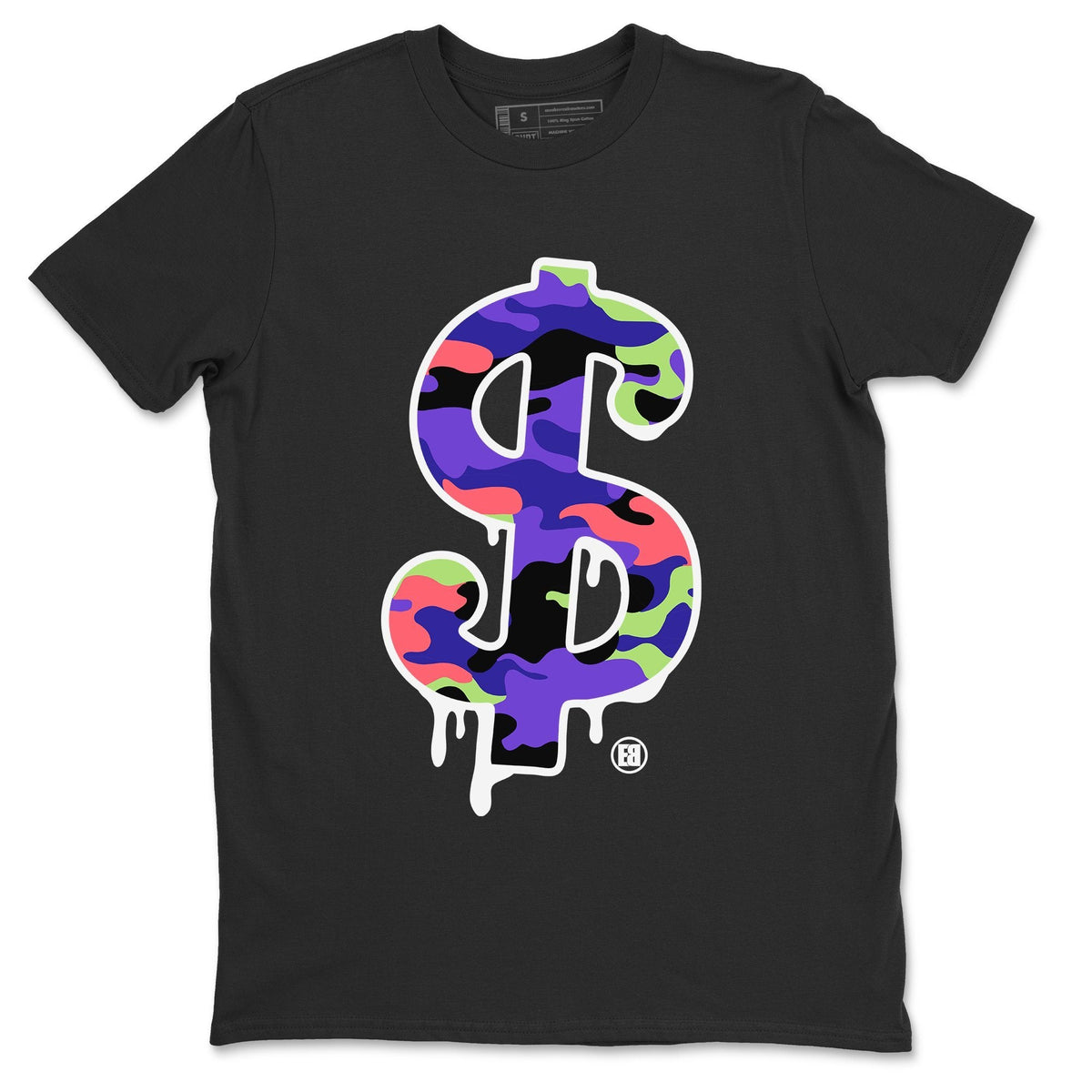 Jordan 5 Ghost Green Sneaker Matching T-Shirt Dollar Camo Sneaker Tees Jordan 5 Ghost Green Sneaker Release Tees Crew Neck Tees