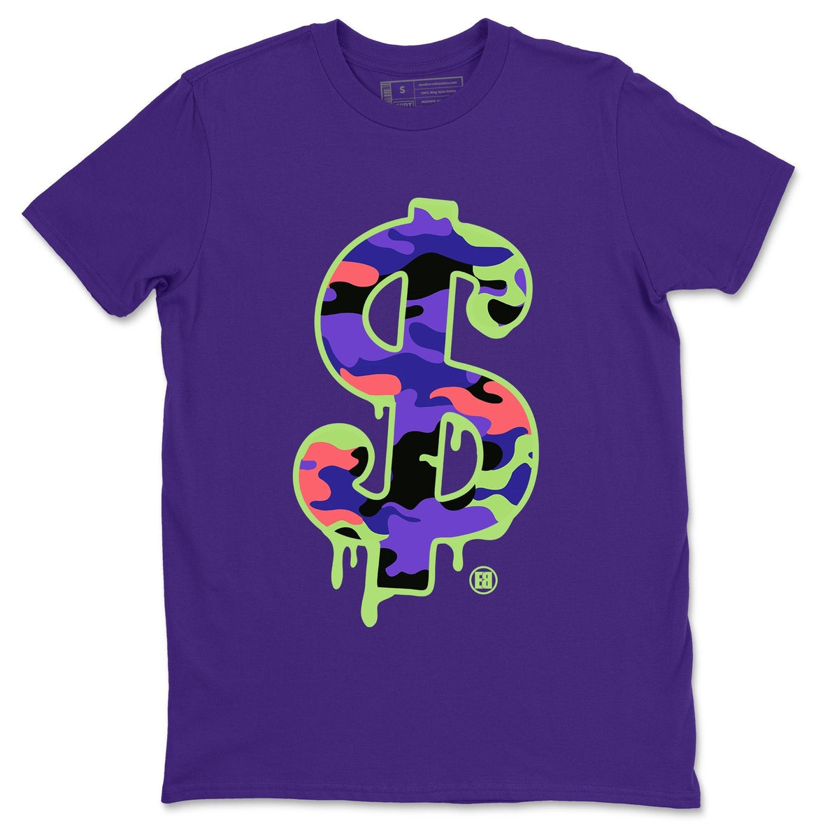 Jordan 5 Ghost Green Sneaker Matching T-Shirt Dollar Camo Sneaker Tees Jordan 5 Ghost Green Sneaker Release Tees Crew Neck Tees