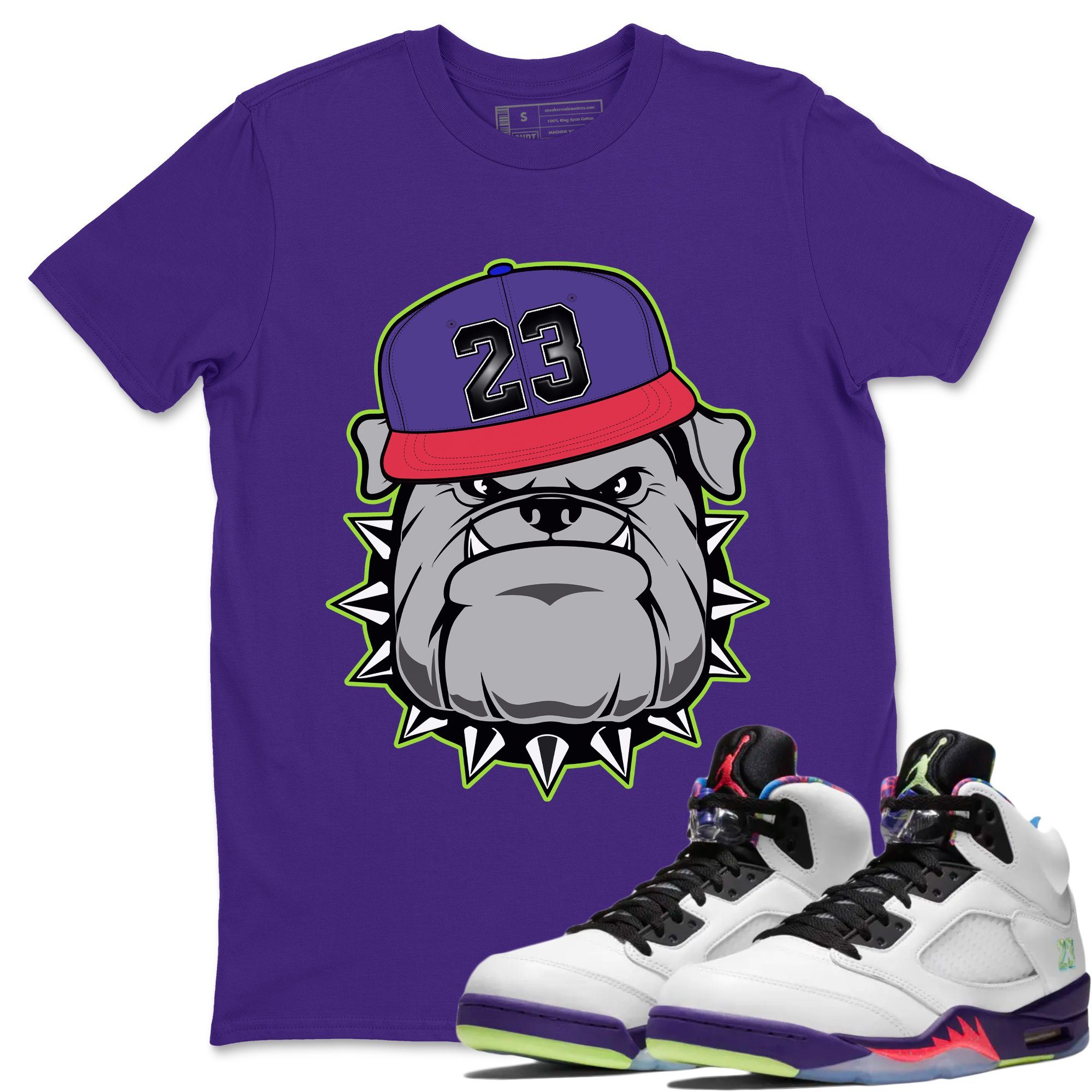 English Bulldog Unisex Adult Tops - Air Jordan 5 Ghost Green