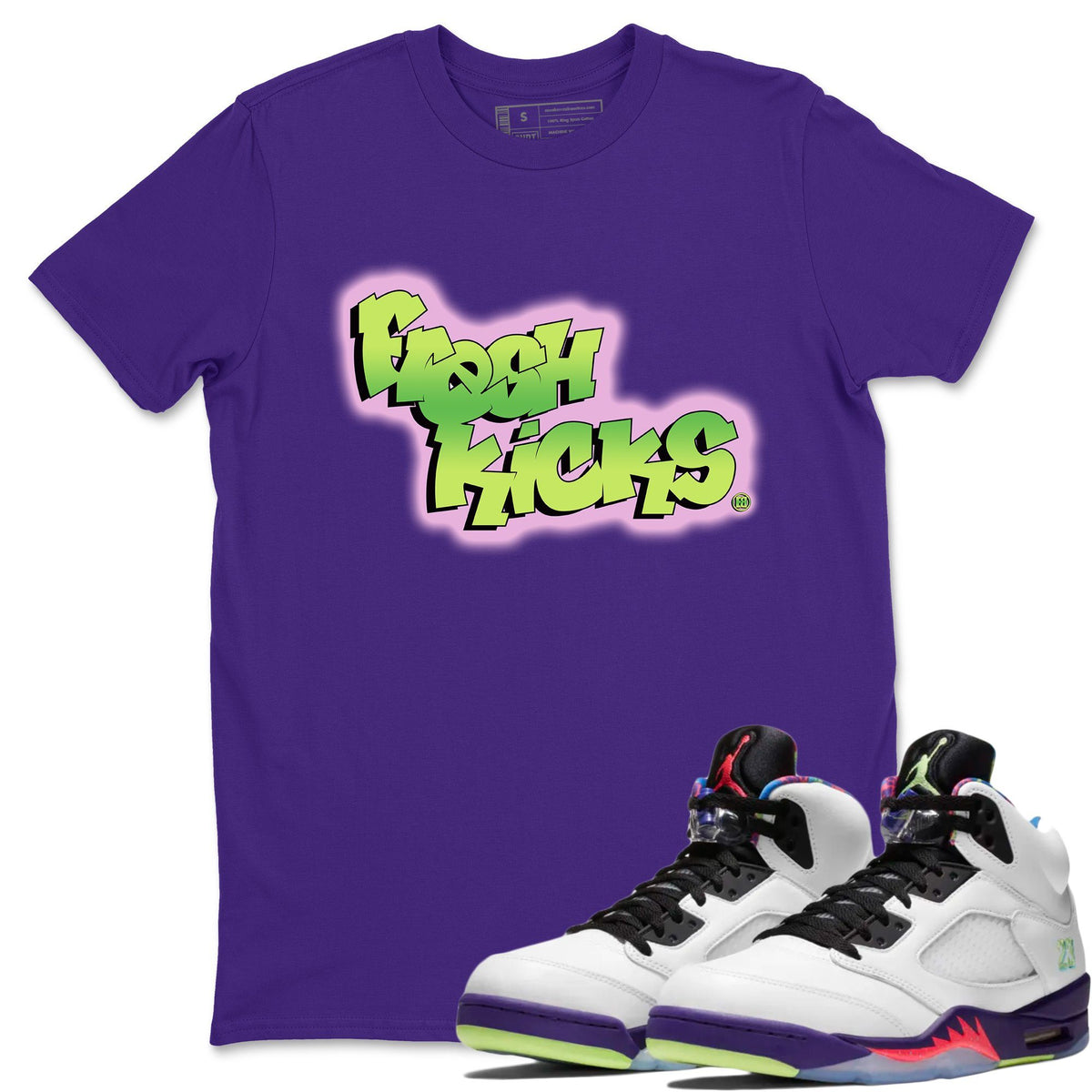Jordan 5 Ghost Green Sneaker Matching T-Shirt Fresh Kicks Sneaker Tees Jordan 5 Ghost Green Sneaker Release Tees Crew Neck Tees