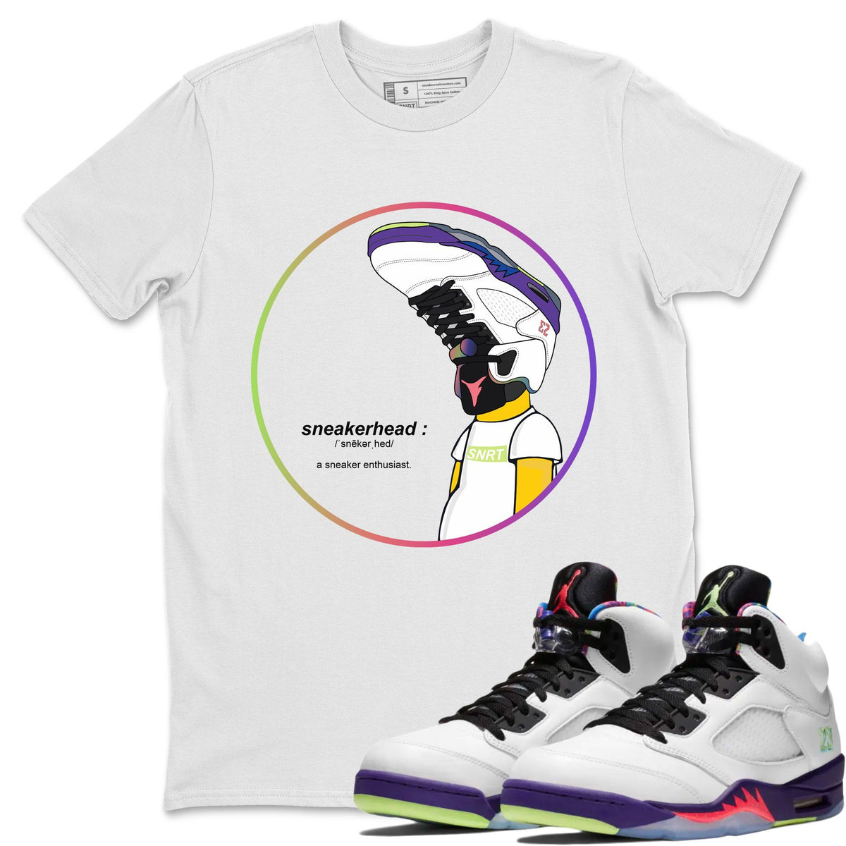 Jordan 5 Ghost Green Sneaker Matching T-Shirt Sneakerhead Sneaker Tees Jordan 5 Ghost Green Sneaker Release Tees Crew Neck Tees