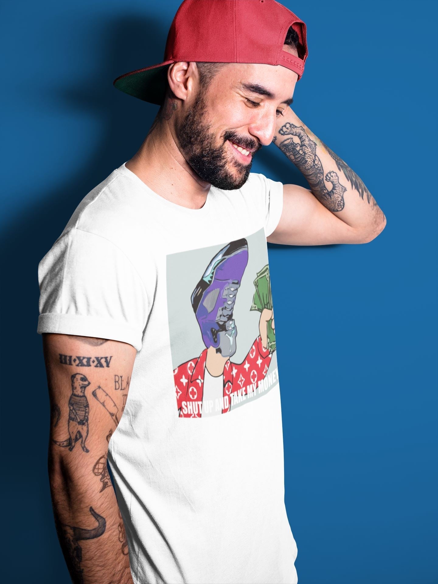 Jordan 5 Purple Grape Sneaker Matching T-Shirt Sneakerhead Meme Sneaker Tees Jordan 5 Purple Grape Sneaker Release Tees Crew Neck Tees