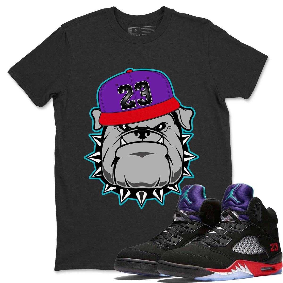 Jordan 5 Top 3 Sneaker Matching T-Shirt English Bulldog Sneaker Tees Jordan 5 Top 3 Sneaker Release Tees Crew Neck Tees