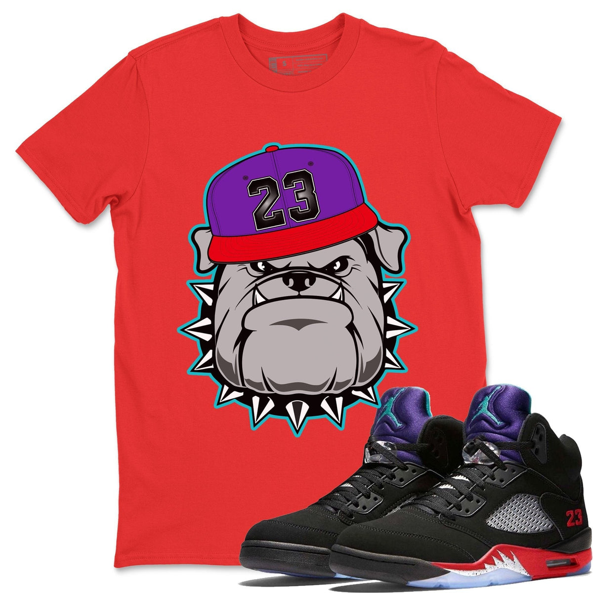 Jordan 5 Top 3 Sneaker Matching T-Shirt English Bulldog Sneaker Tees Jordan 5 Top 3 Sneaker Release Tees Crew Neck Tees